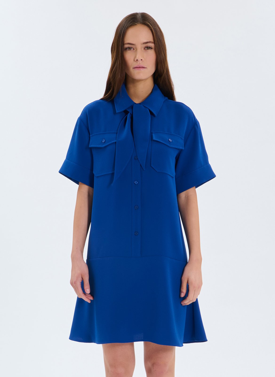 Flared short dress ZAPA Blue