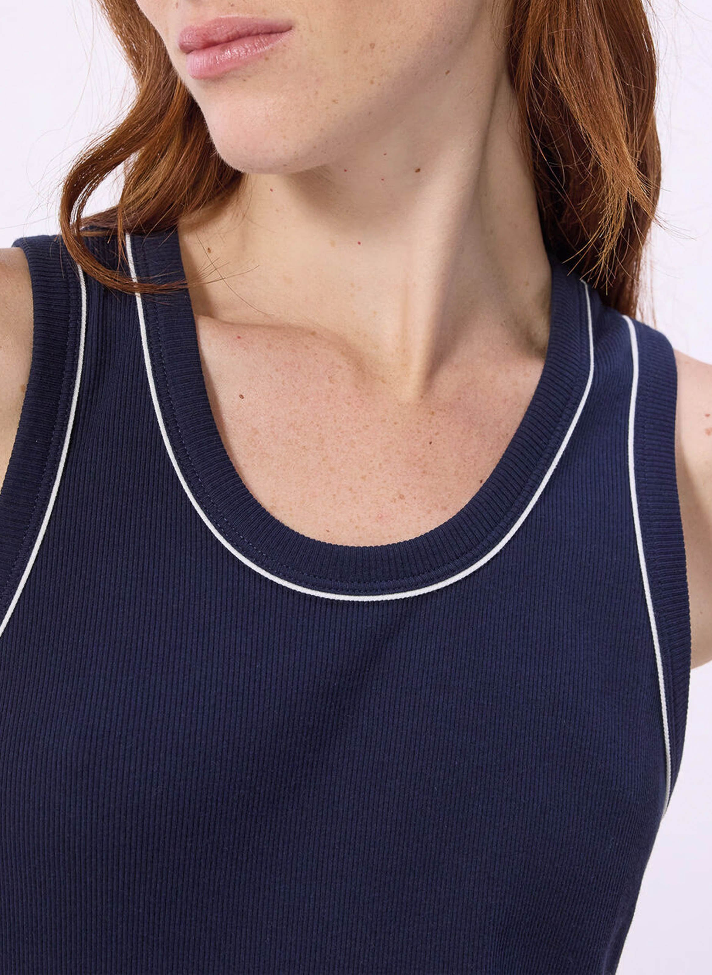 Baumwoll-Midikleid mit Rundhalsausschnitt PETIT BATEAU Blau