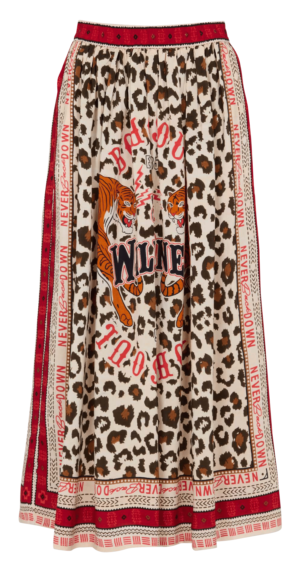 Korte rok met print MKT Beige