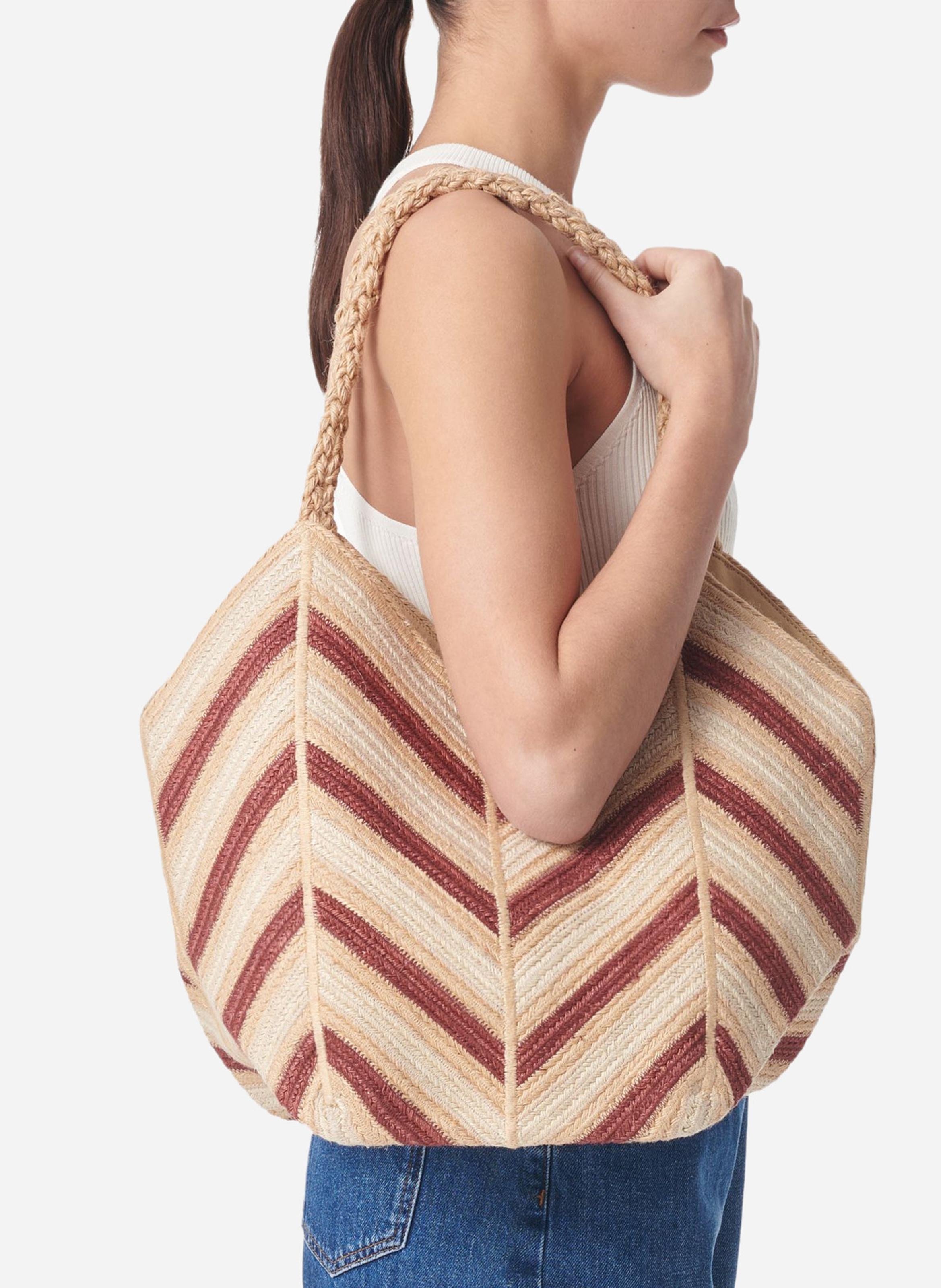 Jute tote bag VANESSA BRUNO Pink