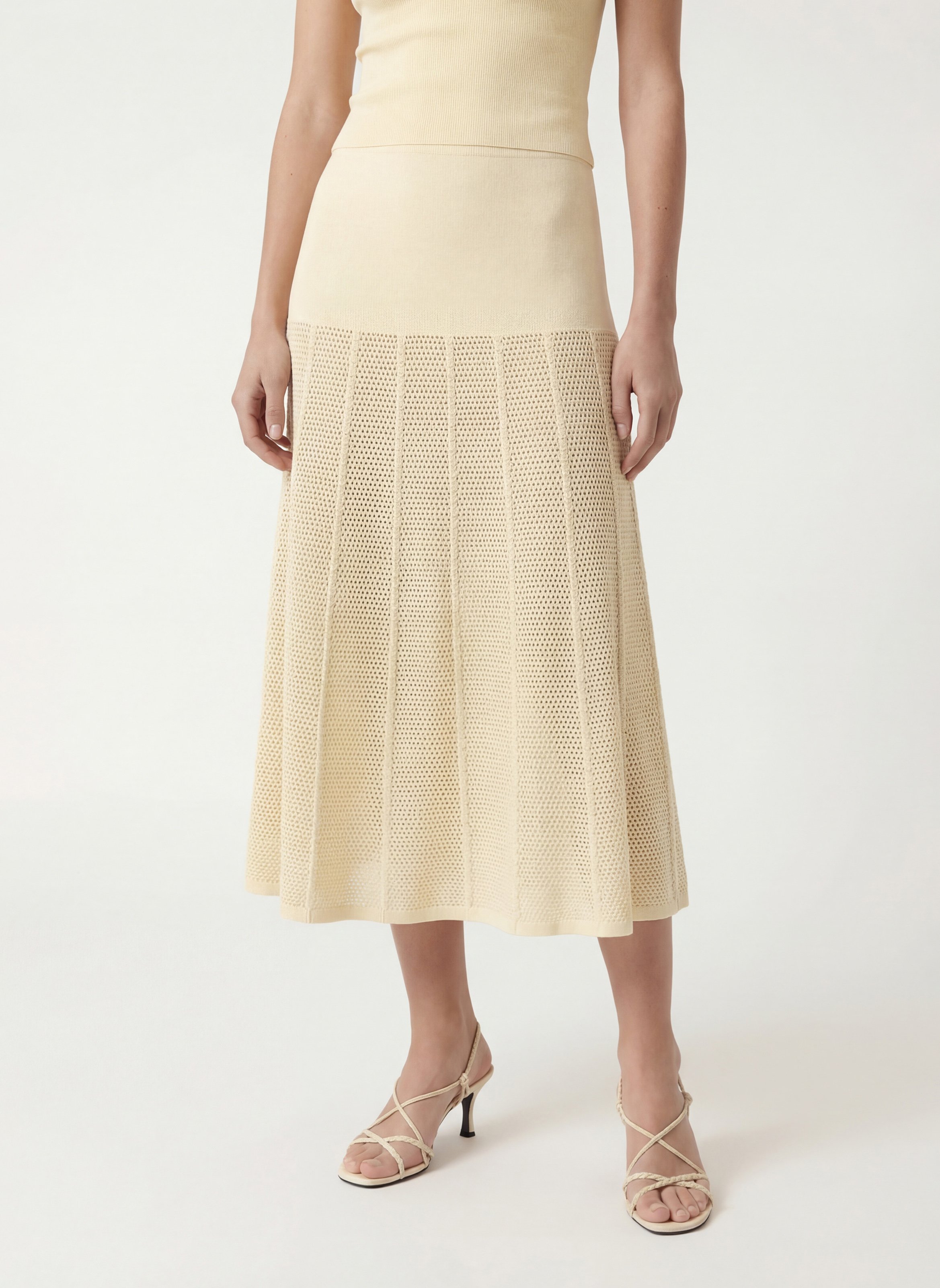 Long knit skirt KOOKAI Beige