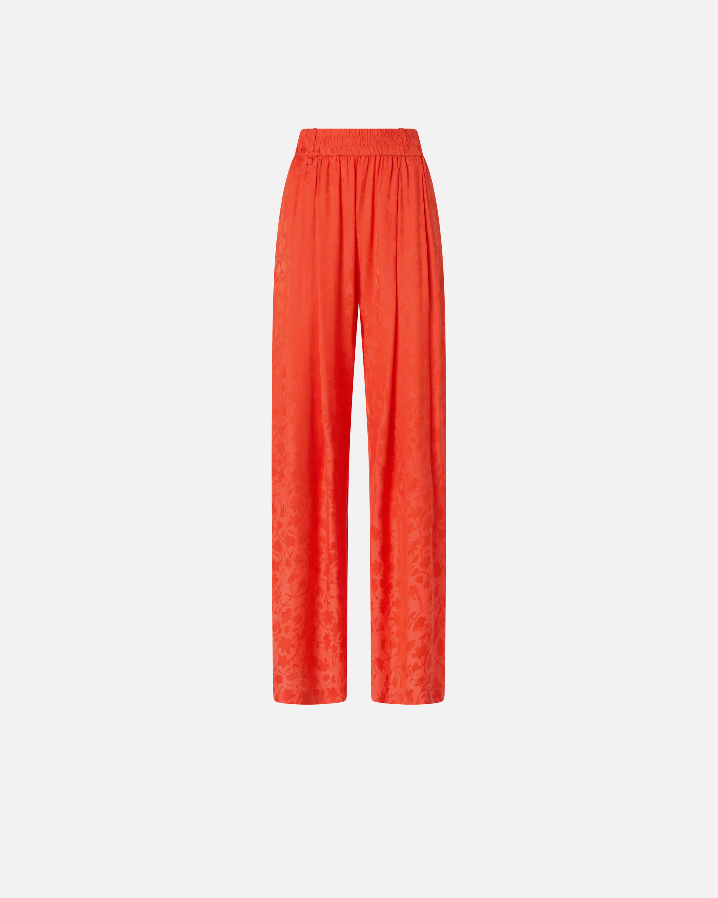 Floral jacquard pants PINKO Orange
