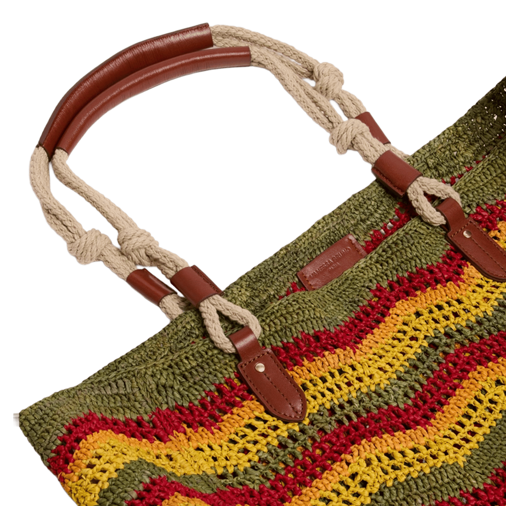Sac porté épaule en raphia VANESSA BRUNO Multicolore