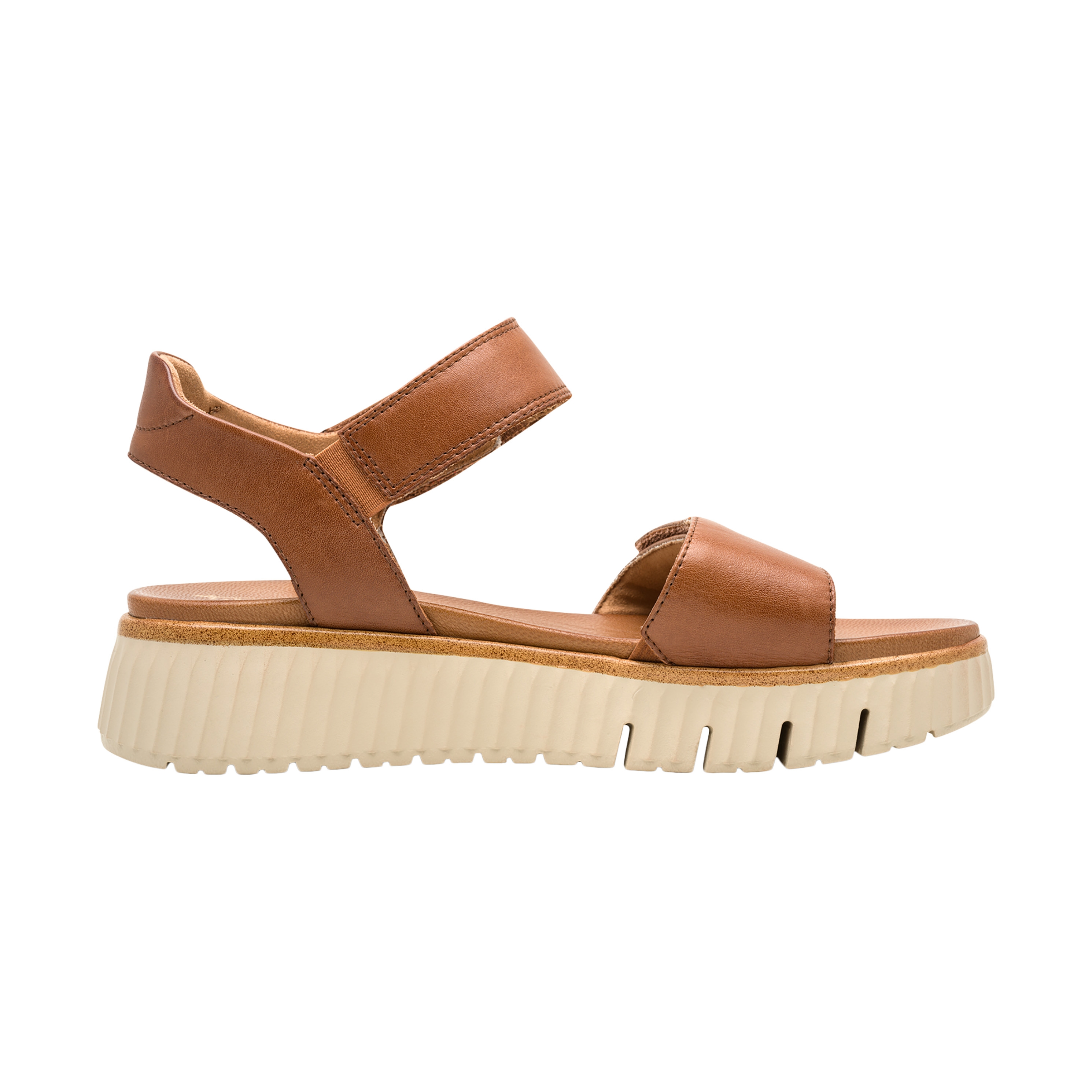 Leather Comfort Sandals TAMARIS Brown