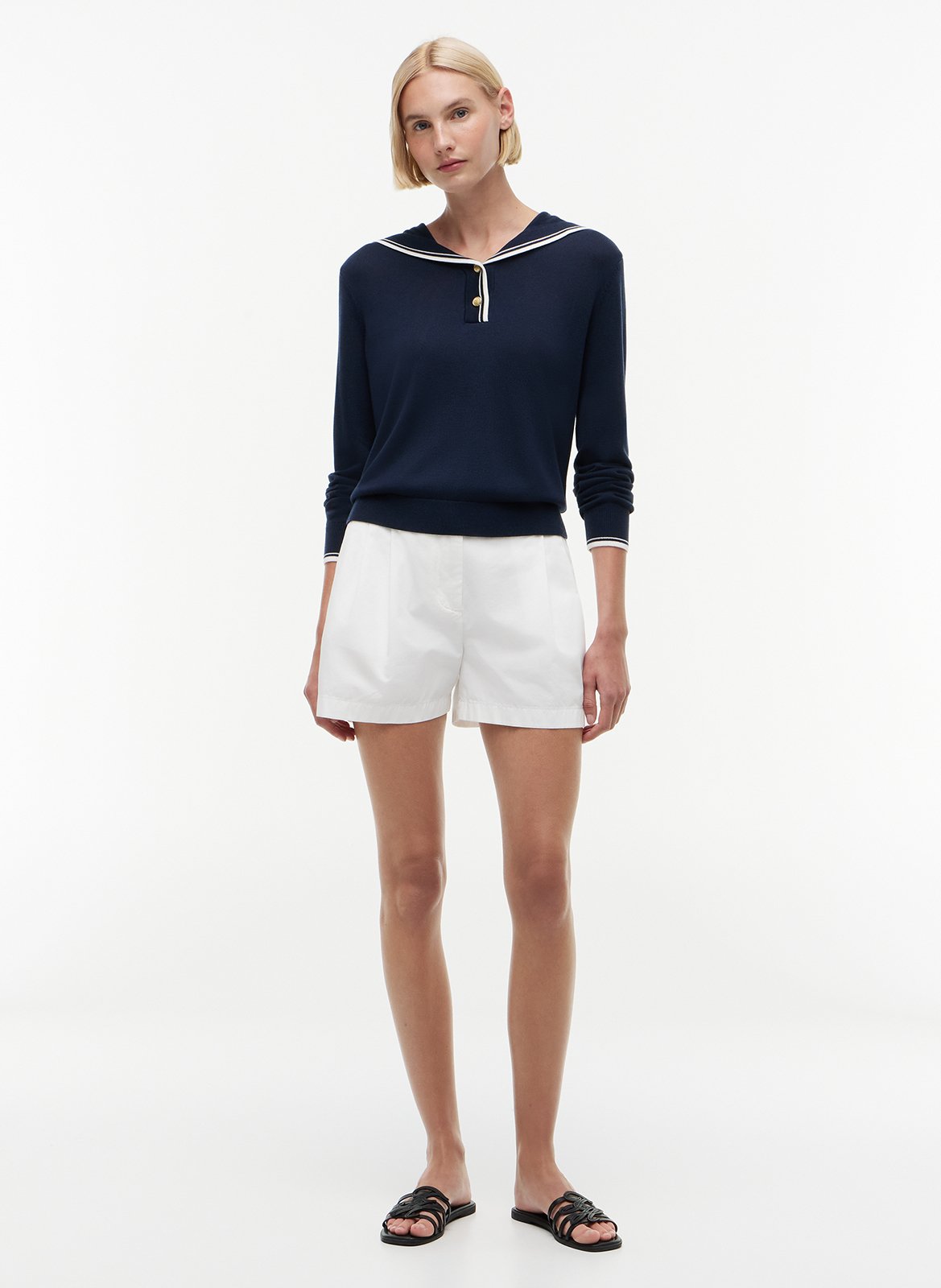 Gerade geschnittene umgeschlagene Hose TOMMY HILFIGER Blau