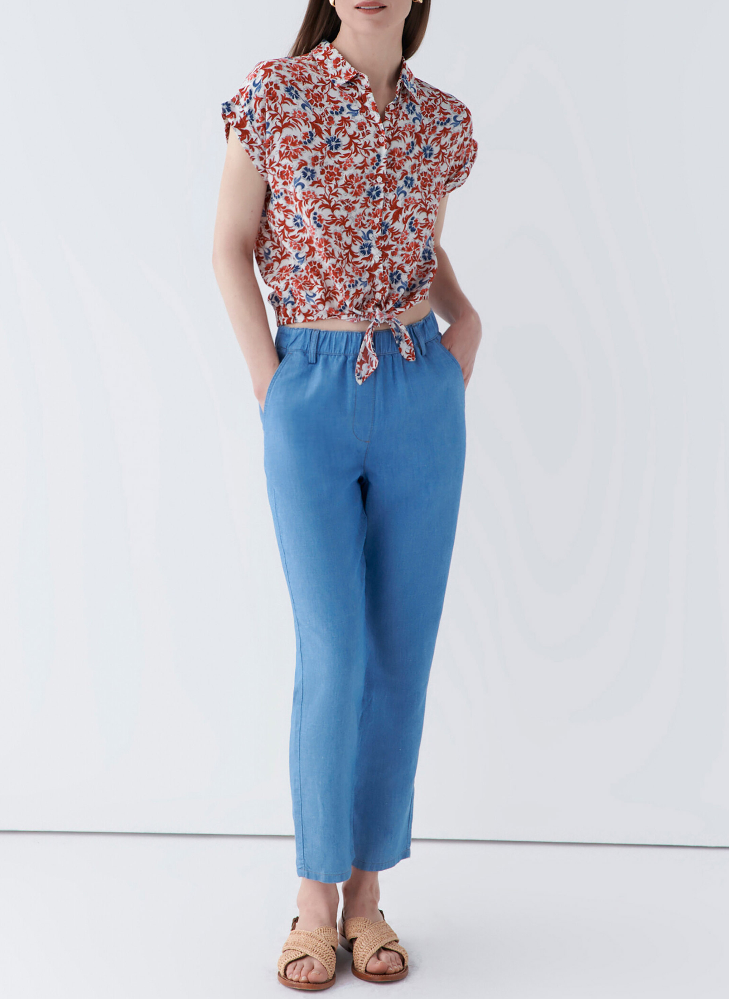 Karottenhose 7/8 einfarbig CAROLL Blau