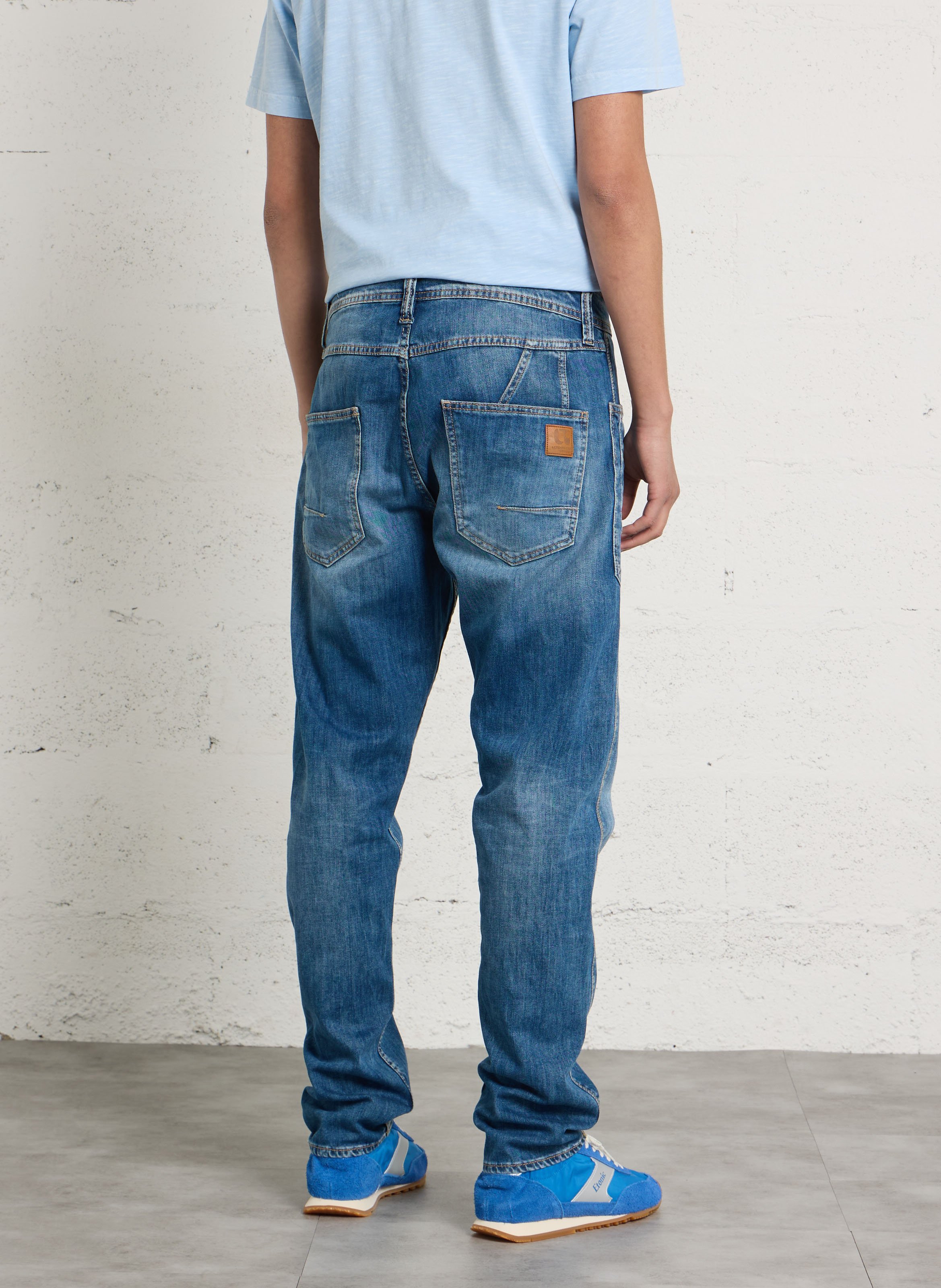 Gerader Jeans aus Baumwollmischung LE TEMPS DES CERISES Blau