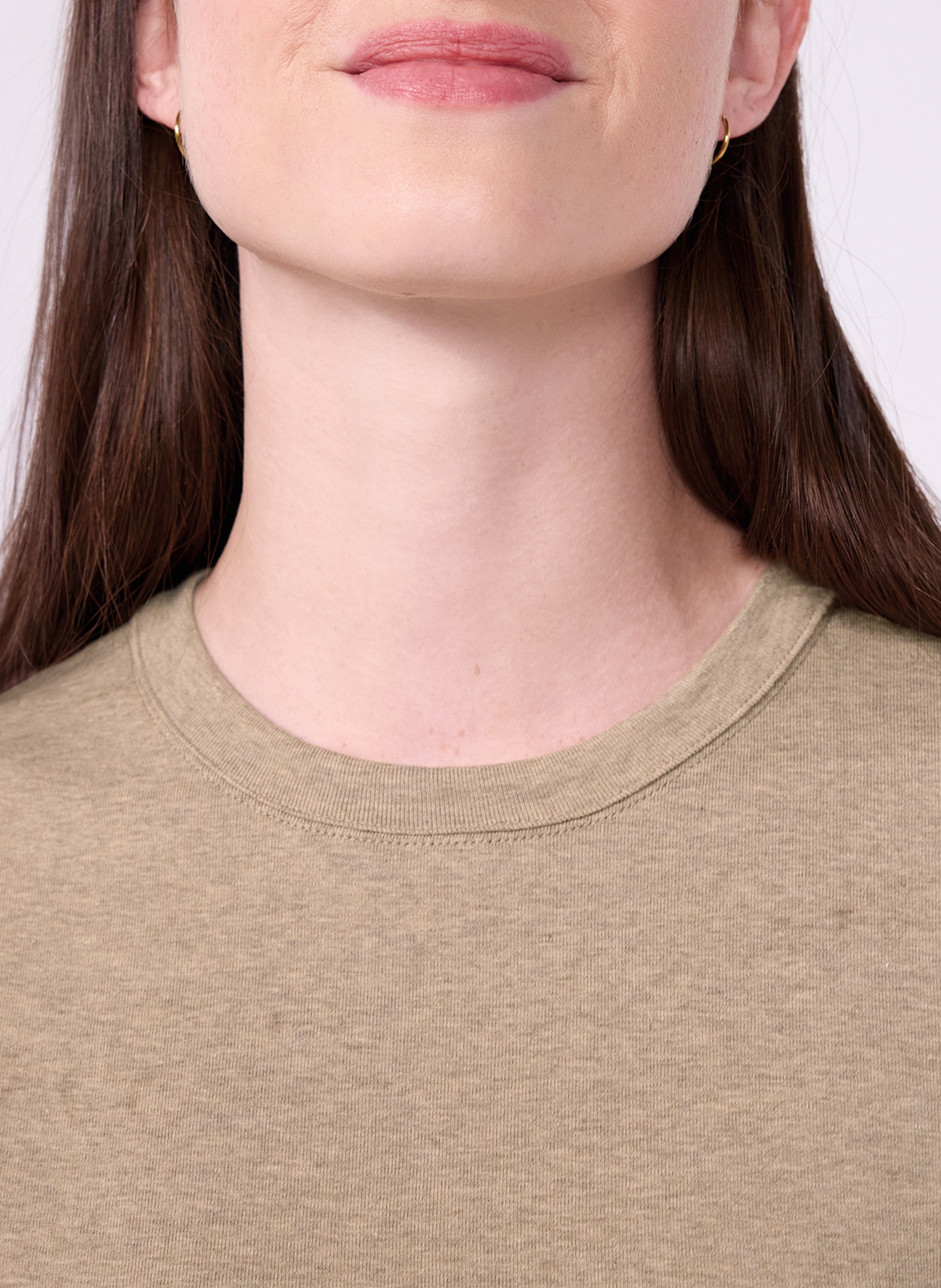 Anliegendes Baumwoll-T-Shirt PETIT BATEAU Braun