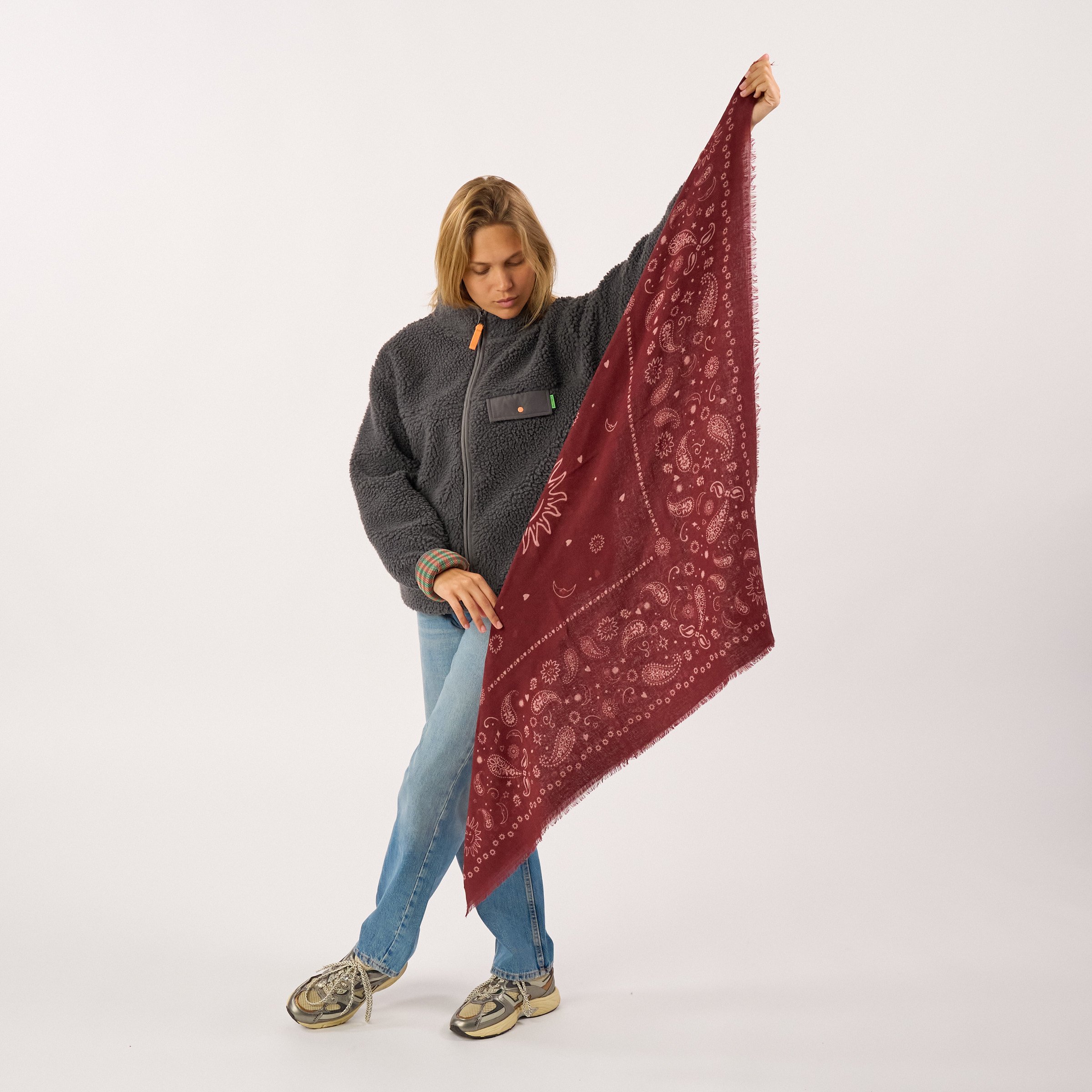 Wool scarf | Red BILLYBELT Women