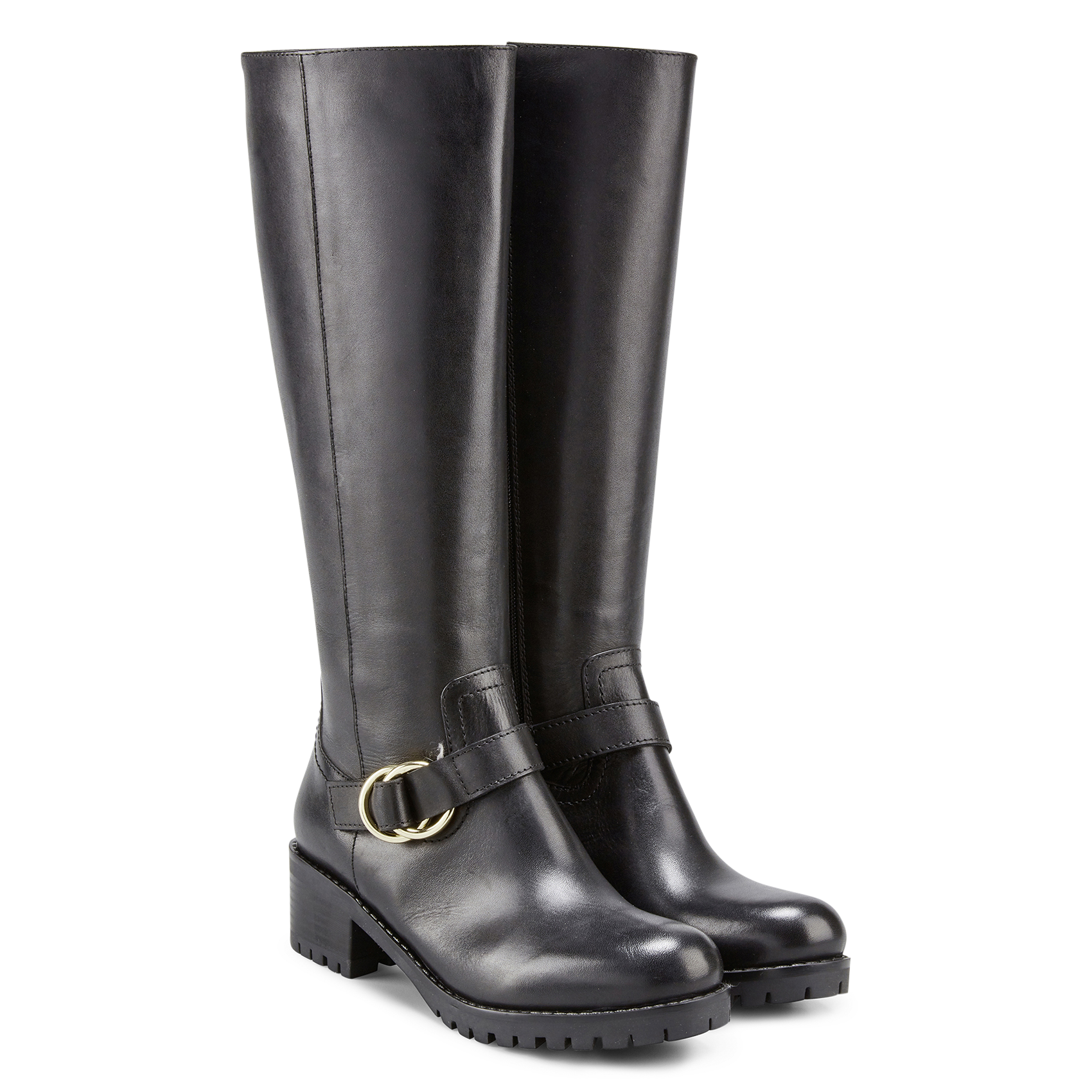 Leather boots COSMOPARIS Black