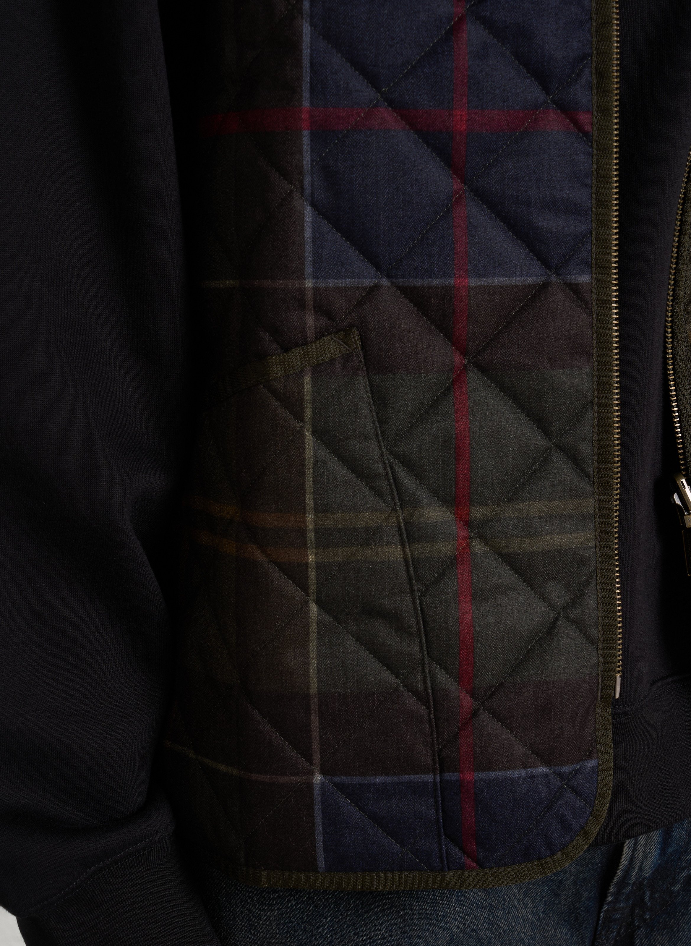 Sleeveless plaid vest BARBOUR Khaki