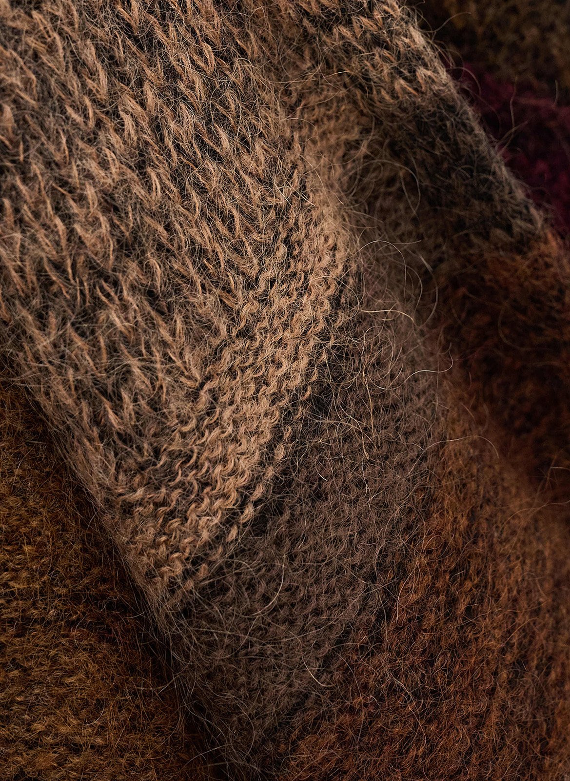 Wide poncho in a wool blend BA&SH Brown
