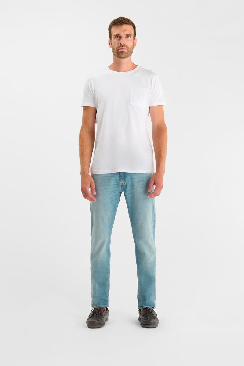 Straight-leg zip jeans LE TEMPS DES CERISES Blue