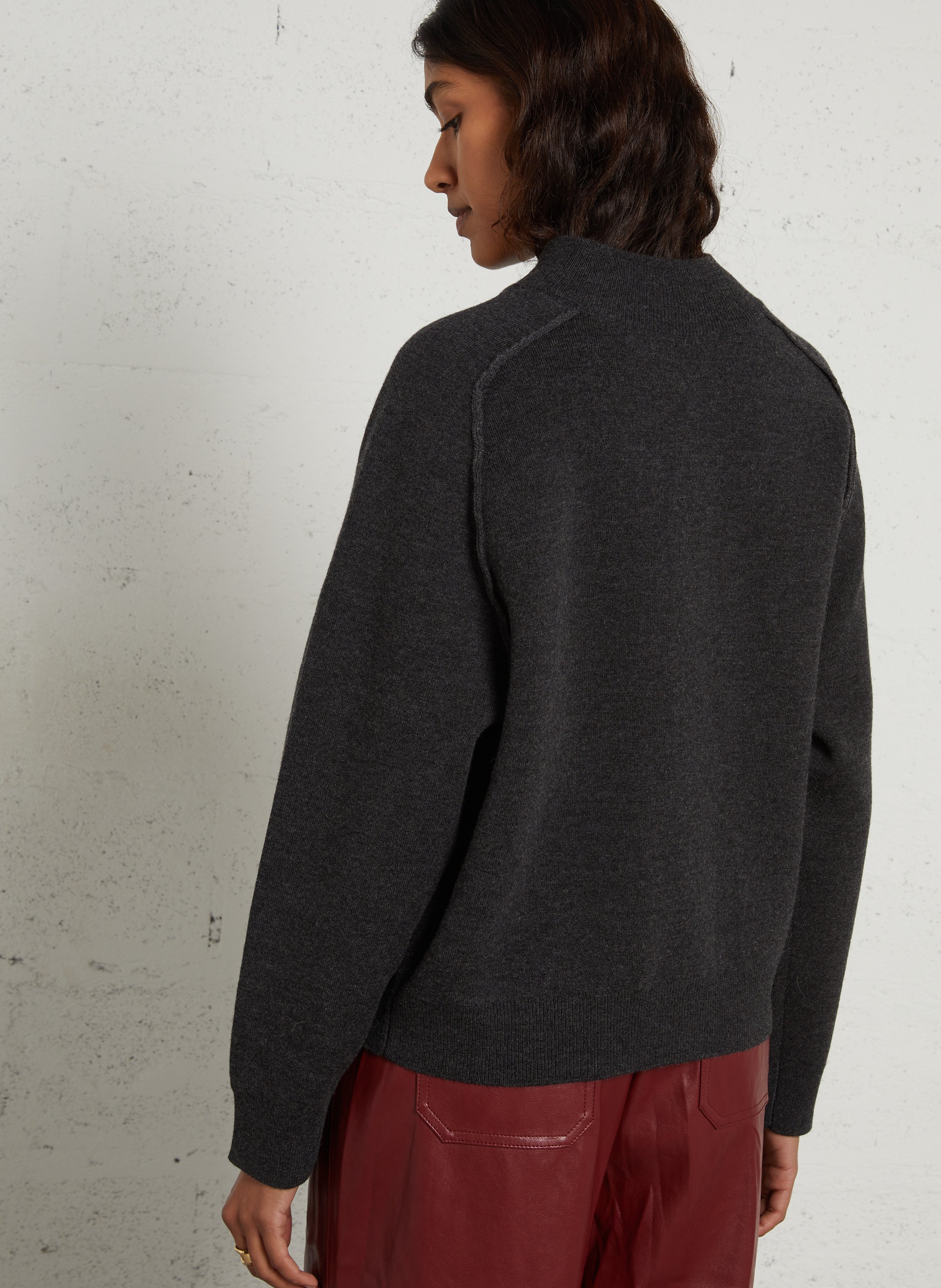 Veste zippée en laine mélangée MAISON 123 Gris