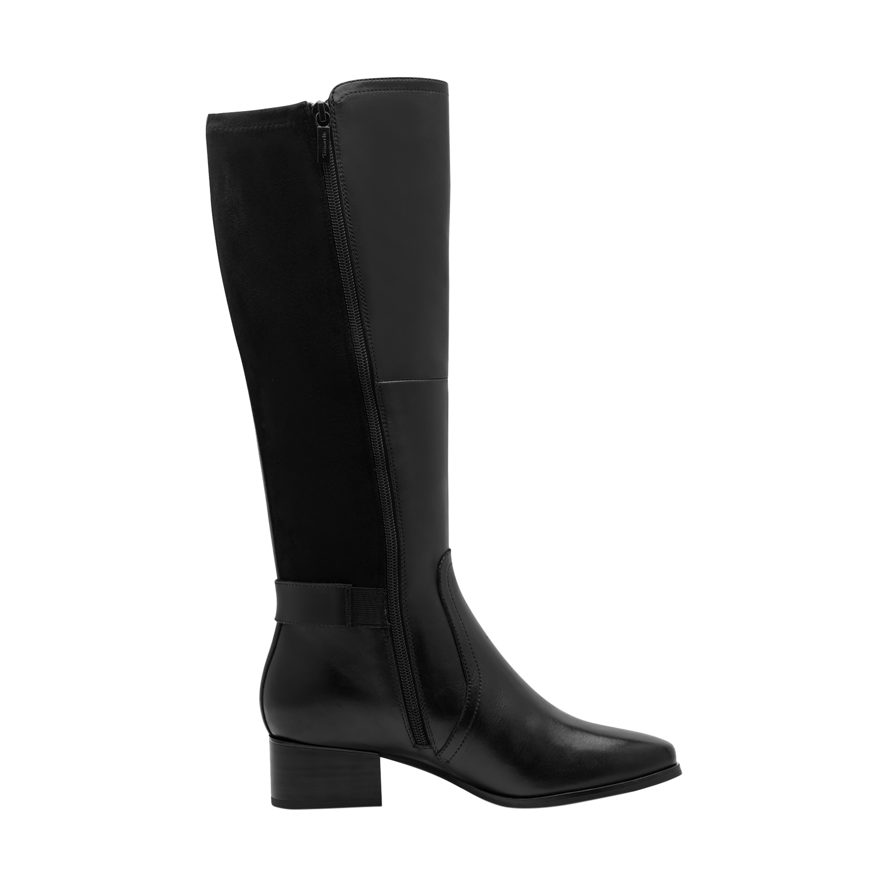 Comfort leather heeled boot TAMARIS Black