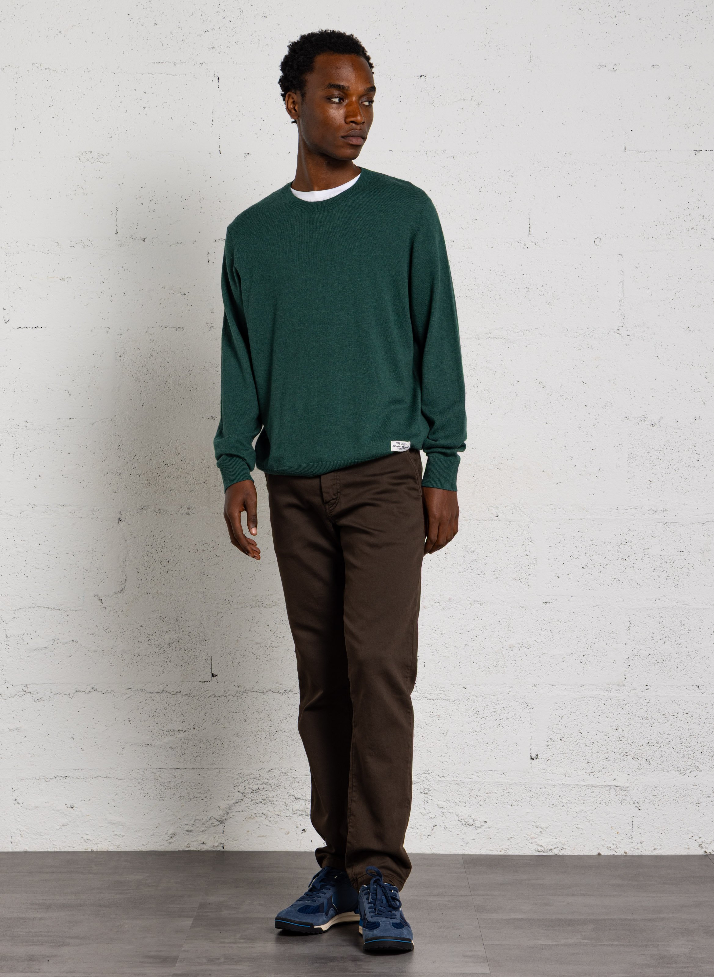 Rechte ronde hals trui PEPE JEANS Groen