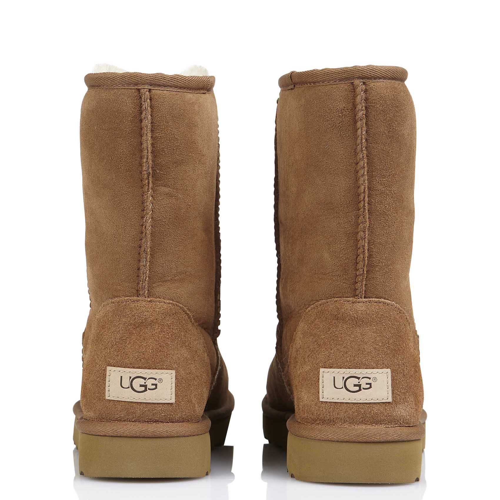 Leren enkellaarzen Classis II Short UGG Bruin