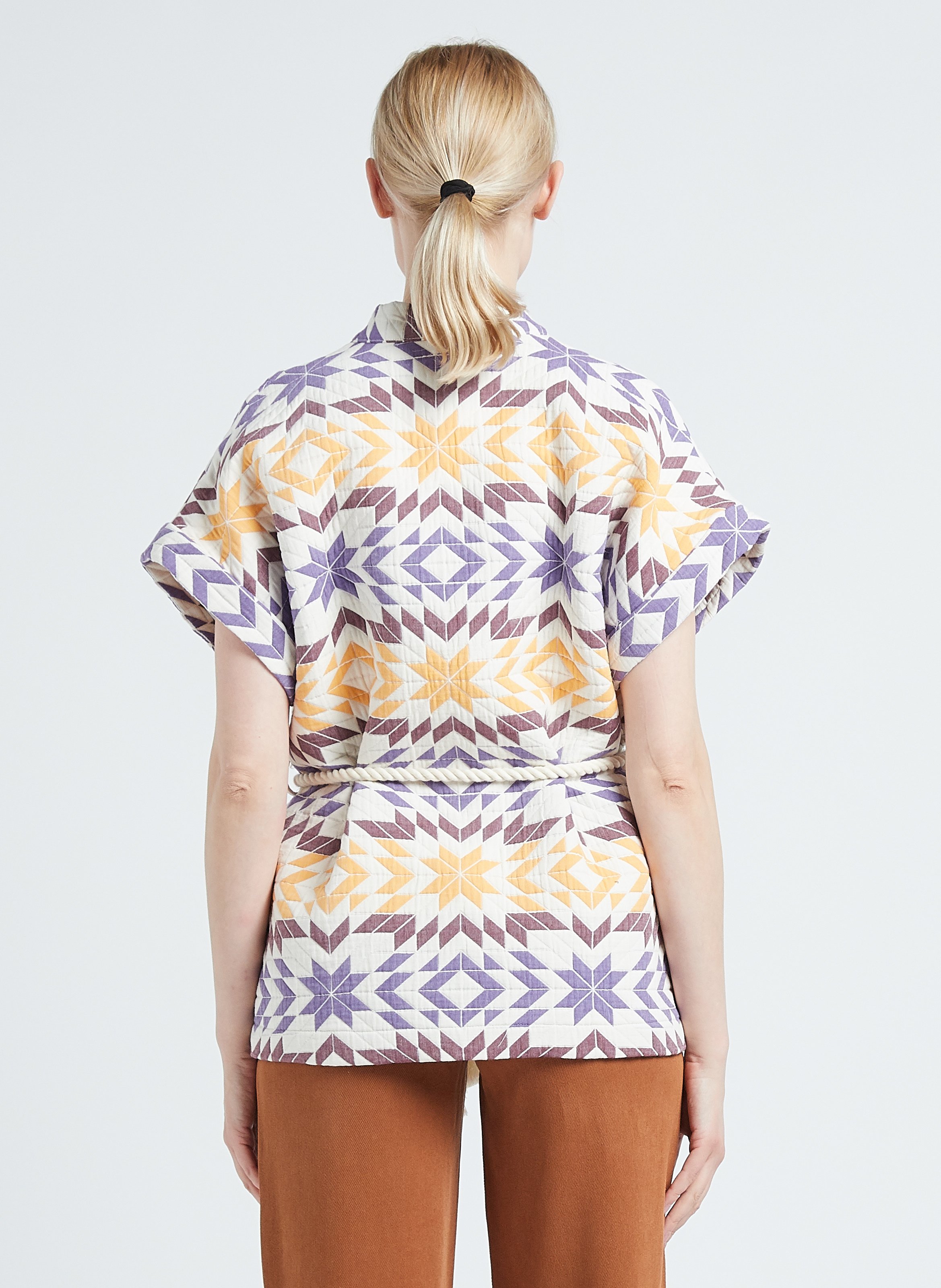 Baumwoll-Mix-Jacke mit Schalkragen LA PETITE FRANCAISE Beige