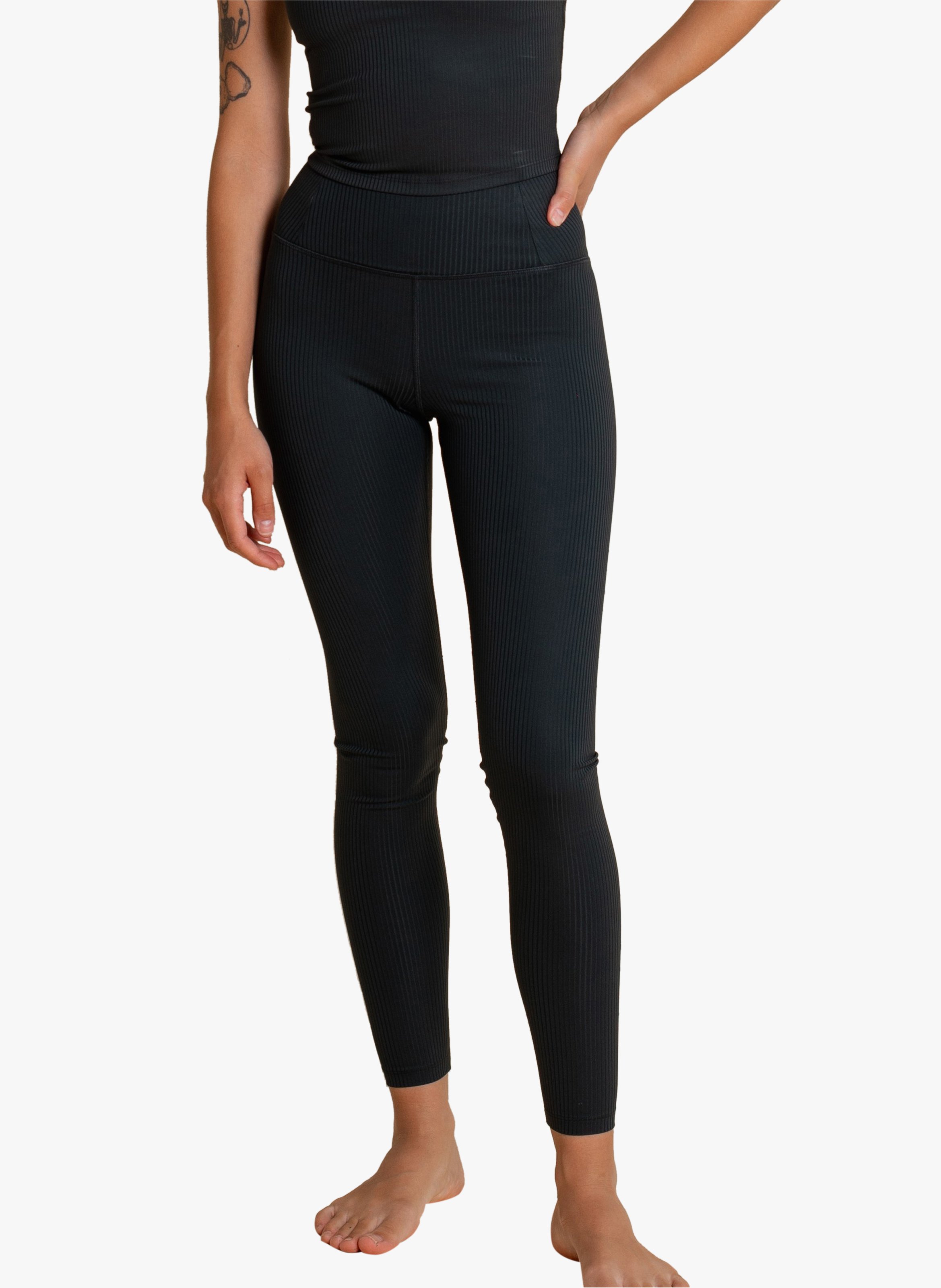 Ribbed sports leggings GIRLFRIEND COLLECTIVE Black