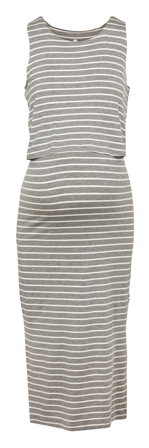 Striped maternity midi dress SERAPHINE Blue