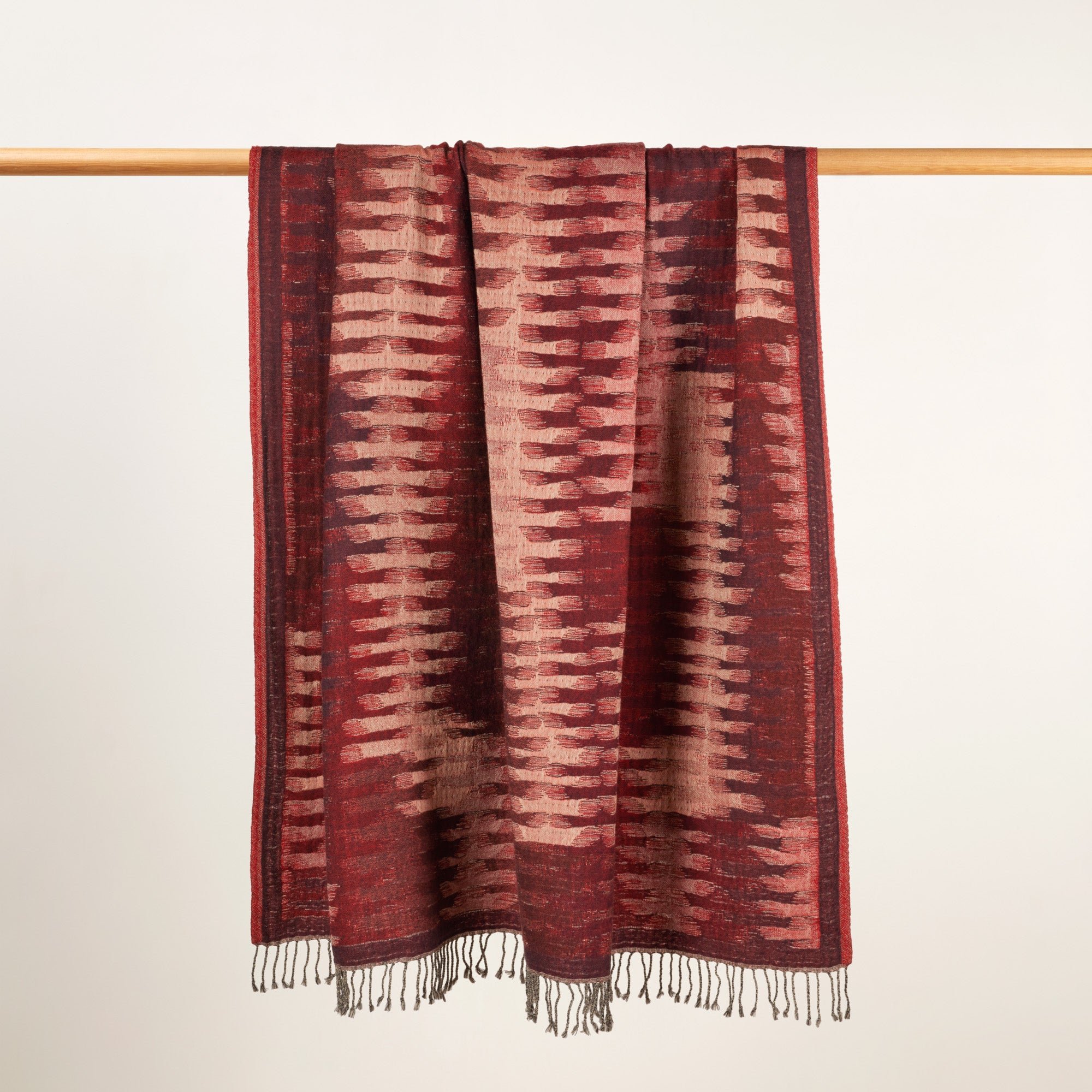 Plaid pure laine MADURA Rouge