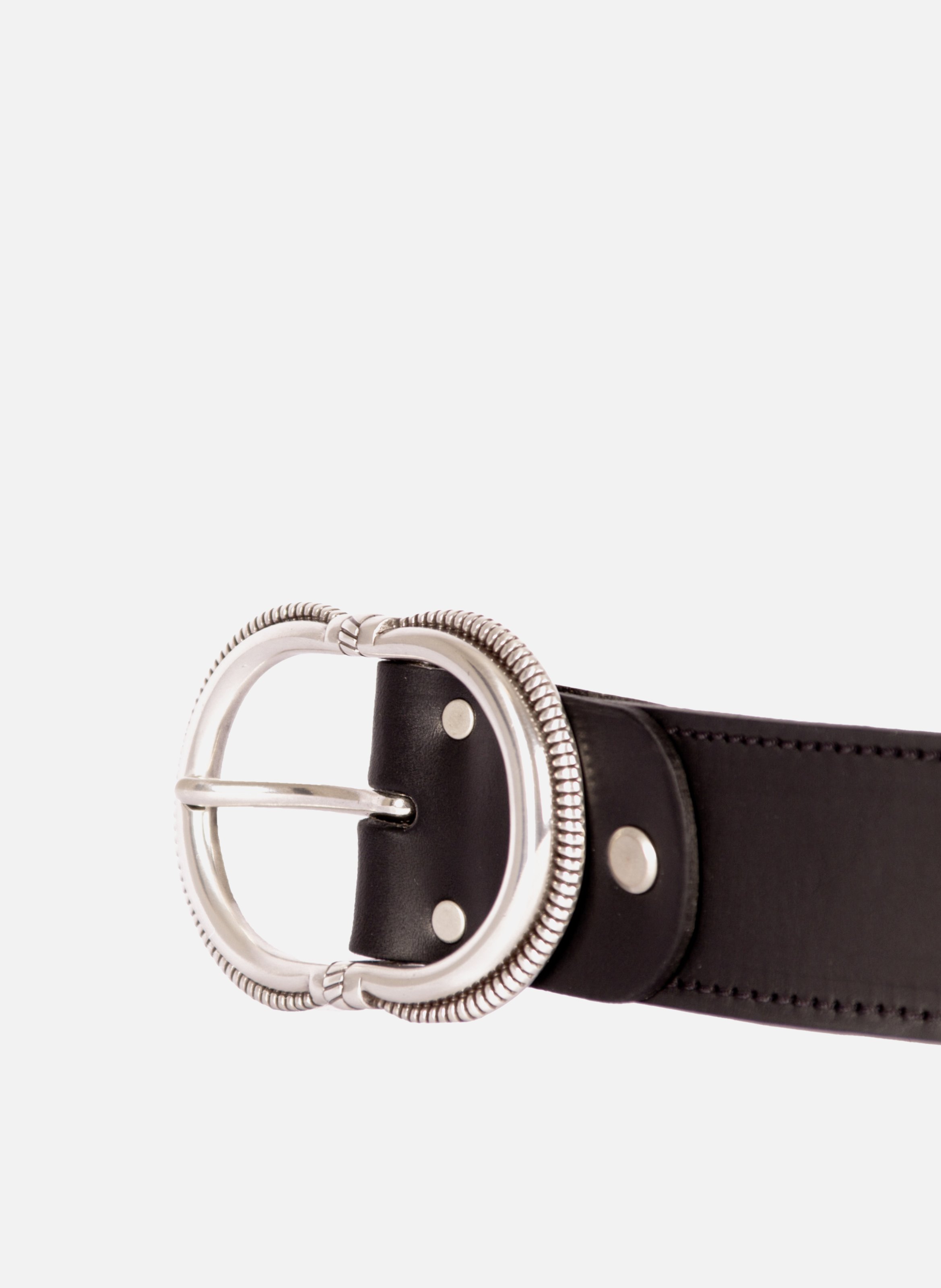 Camargue leather belt JULES & JENN Black