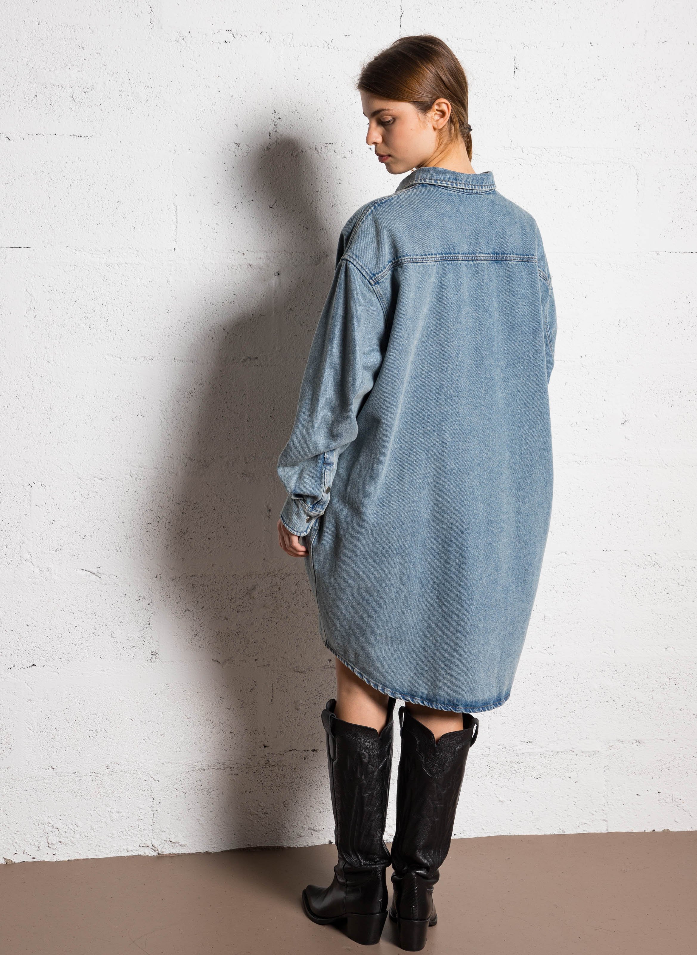 Korte overhemdjurk van jeans COLLECTORS CLUB Blauw