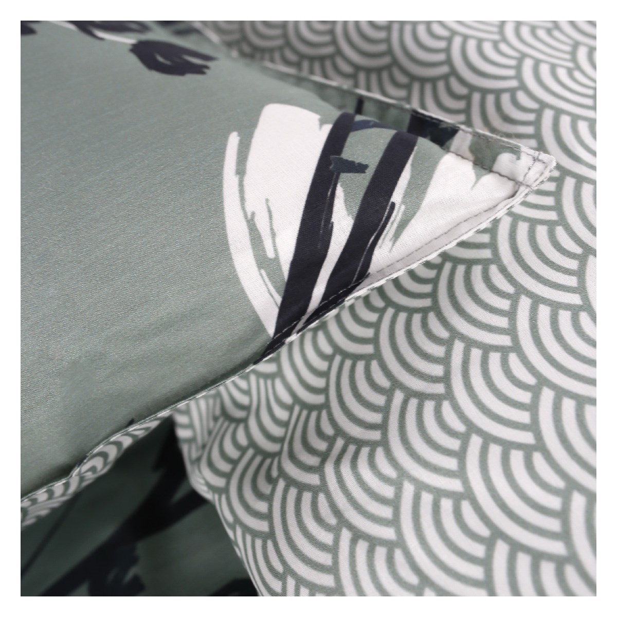 Printed cotton bedding set TODAY LINGE DE MAISON Green