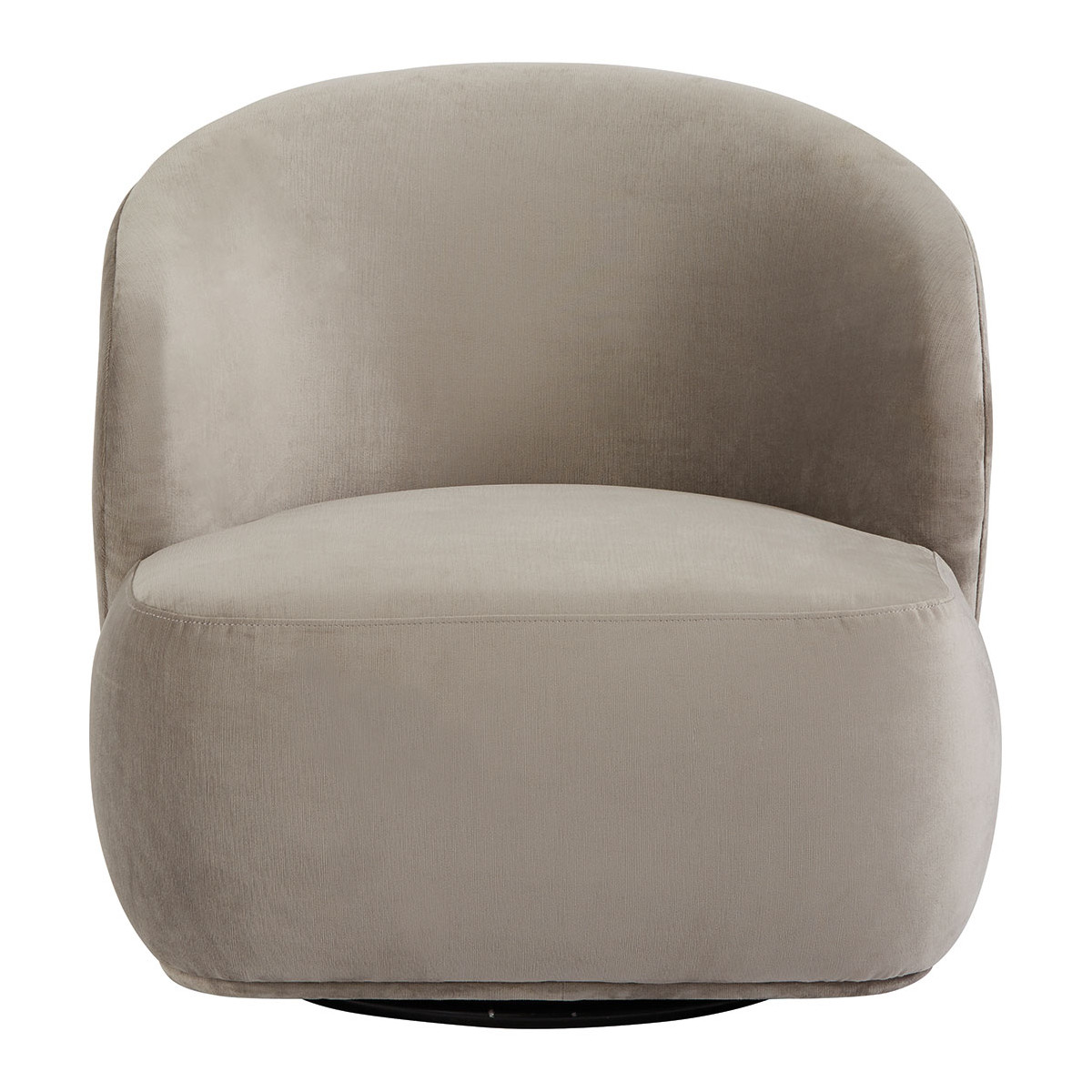 Cream Swivel Bouclé Armchair BLANC D'IVOIRE Beige