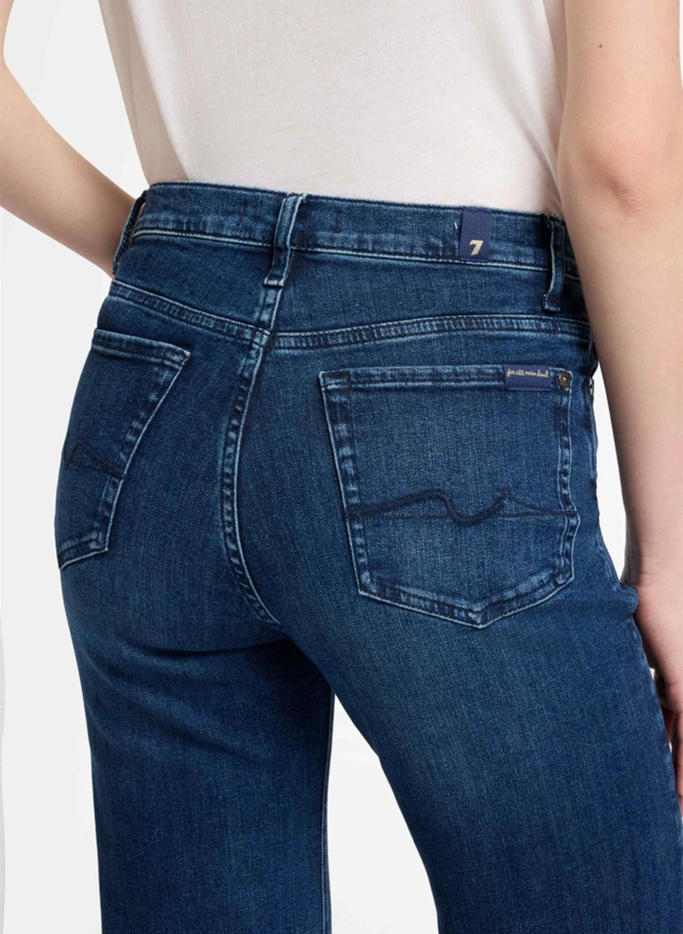 Bootcut jeans met hoge taille 7 FOR ALL MANKIND Blauw