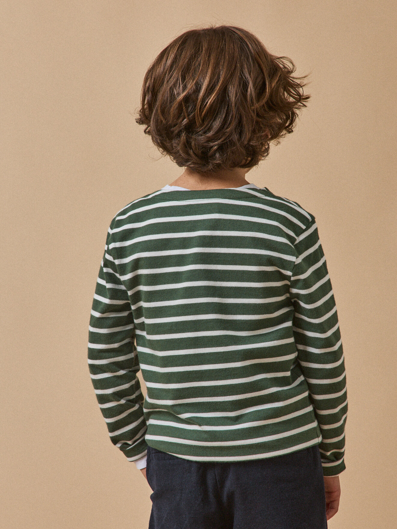 Organic cotton Breton T-shirt CYRILLUS Green