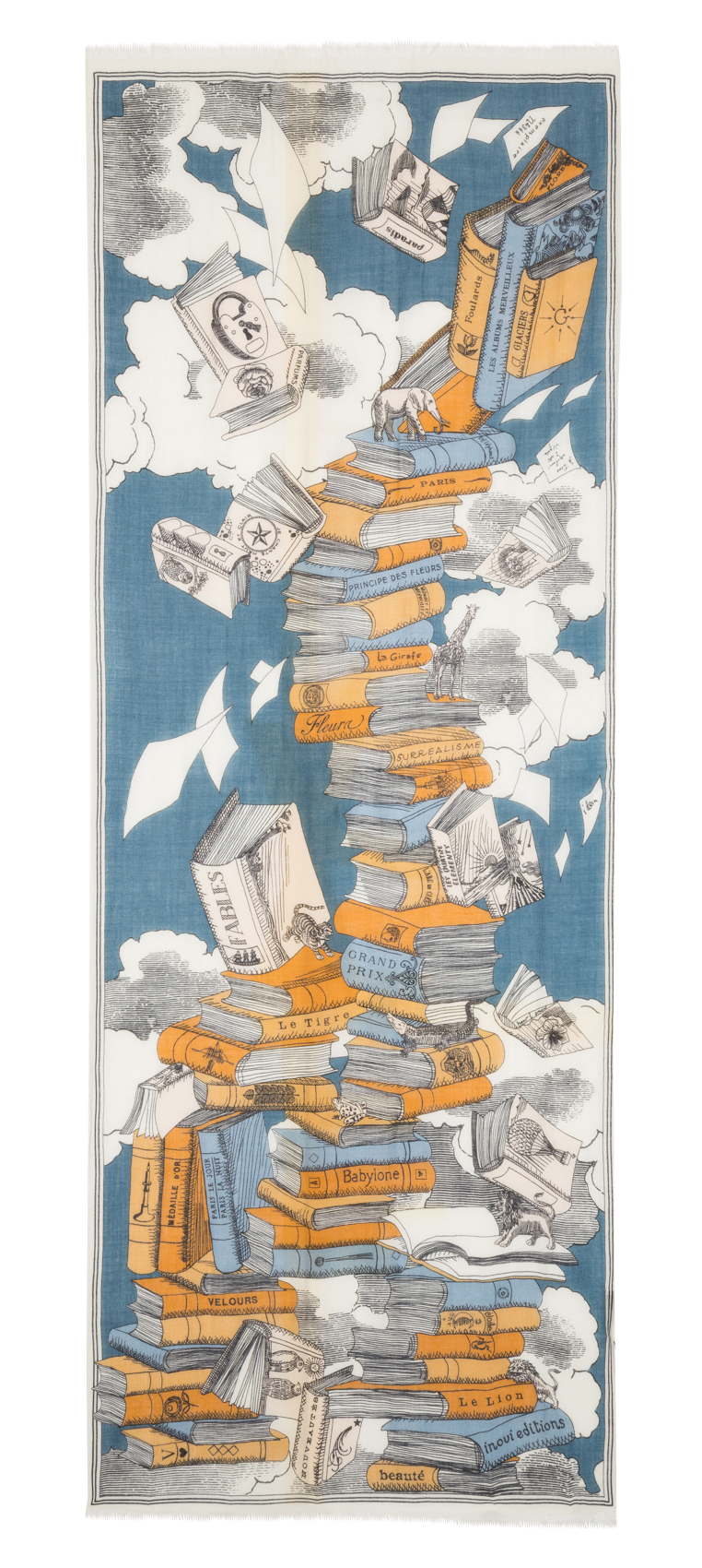 Tuch aus Wolle INOUI EDITIONS Blau