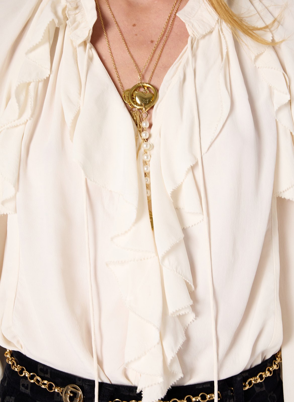 Blouse droite en satin GERARD DAREL Beige
