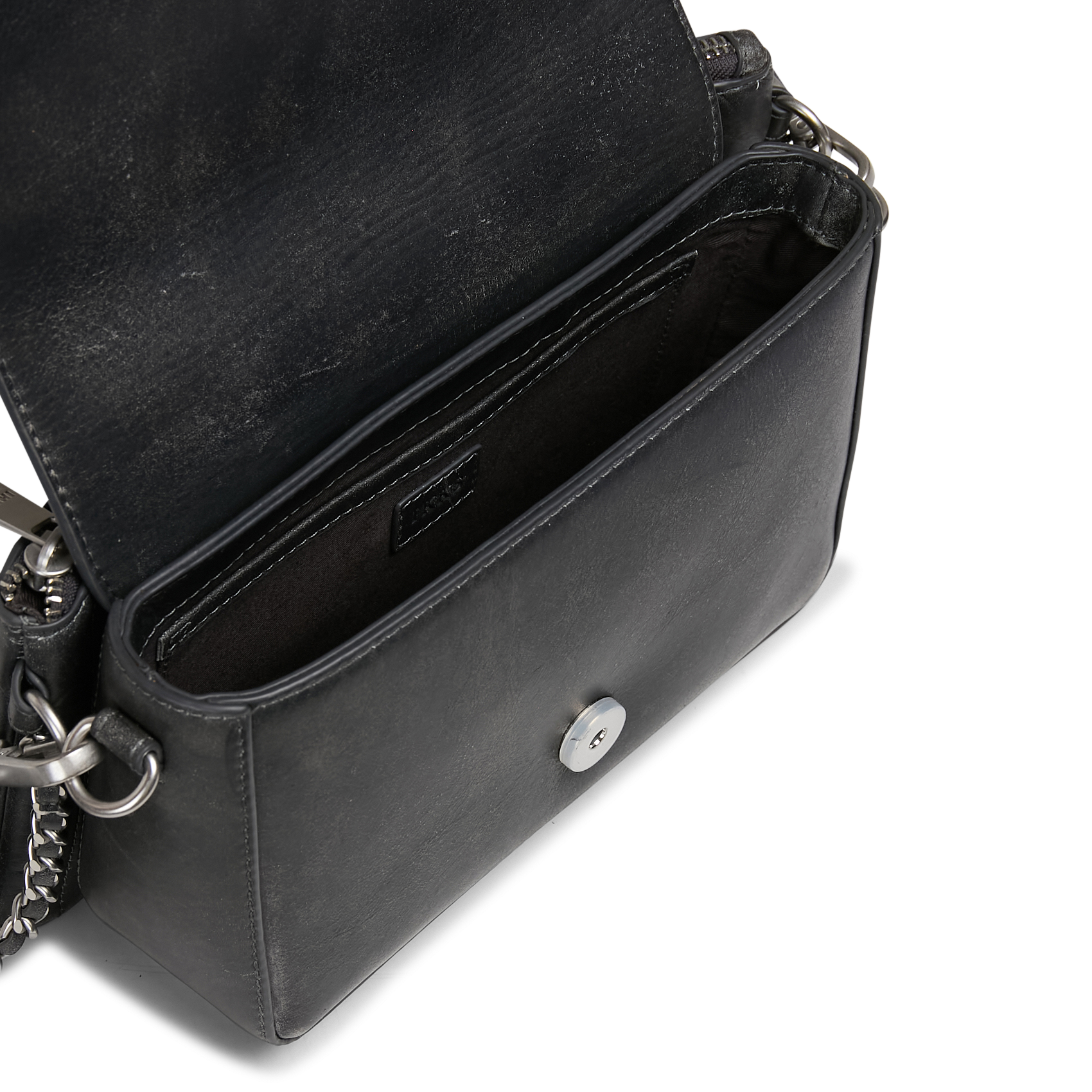 Leather crossbody bag IKKS Grey