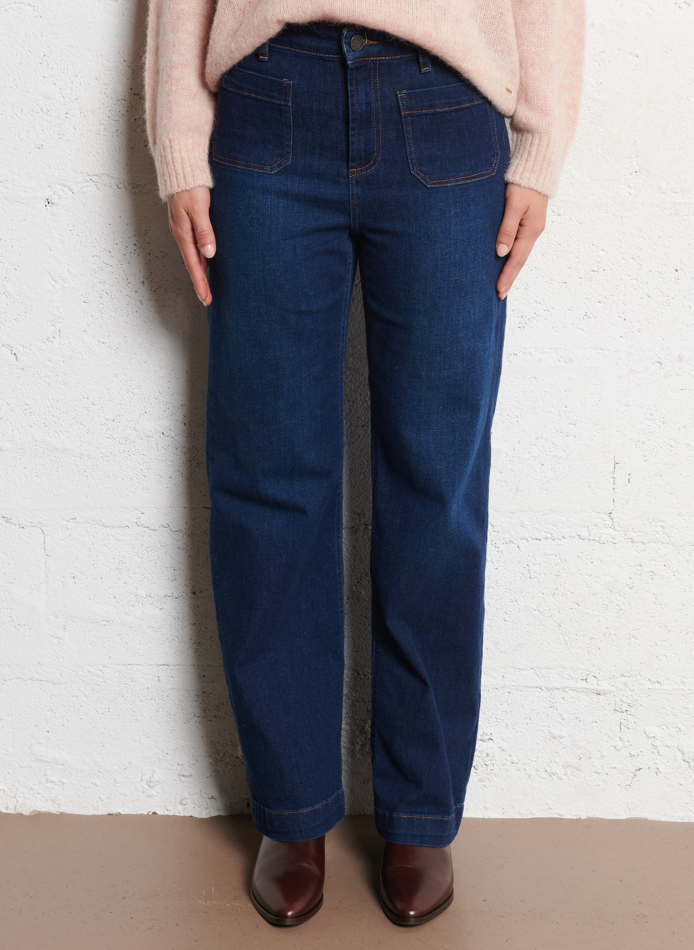 Jean boot-cut en coton mélangé SUD EXPRESS Bleu