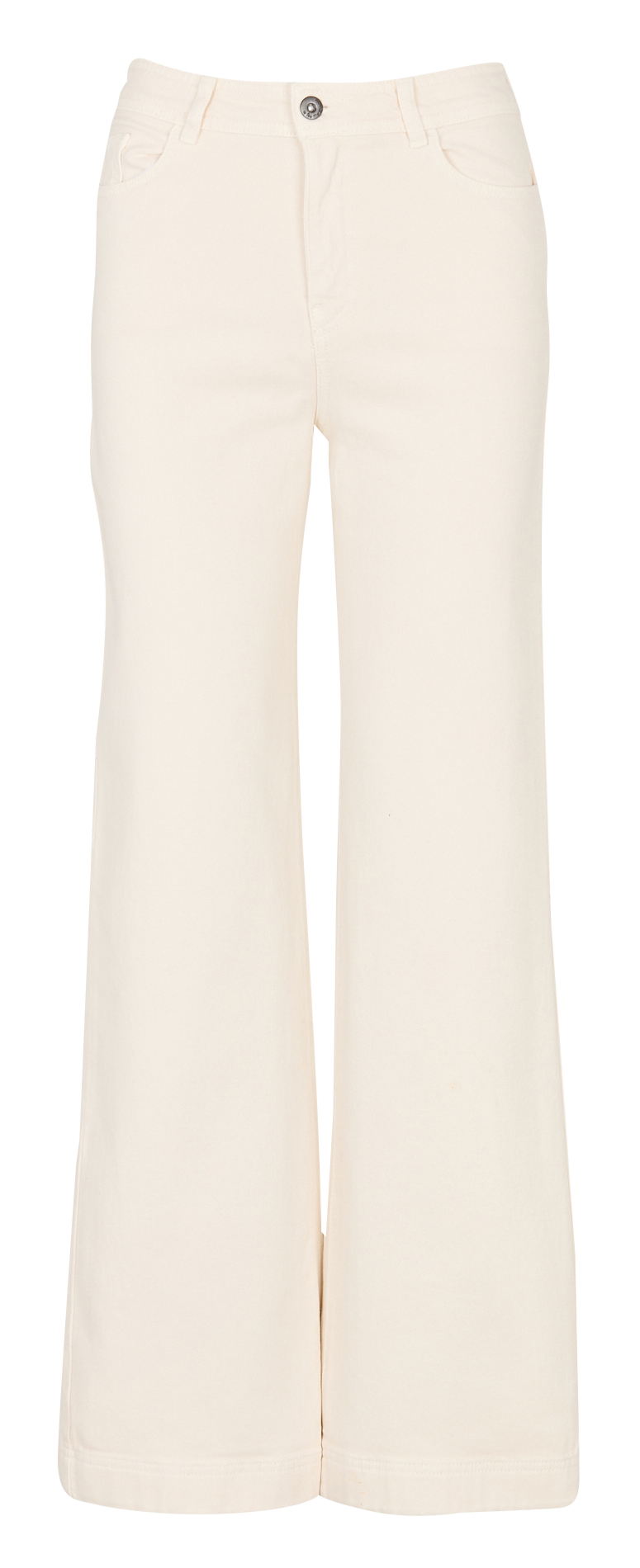 Hoge taille biologische katoenmix flared jeans LA FEE MARABOUTEE Wit