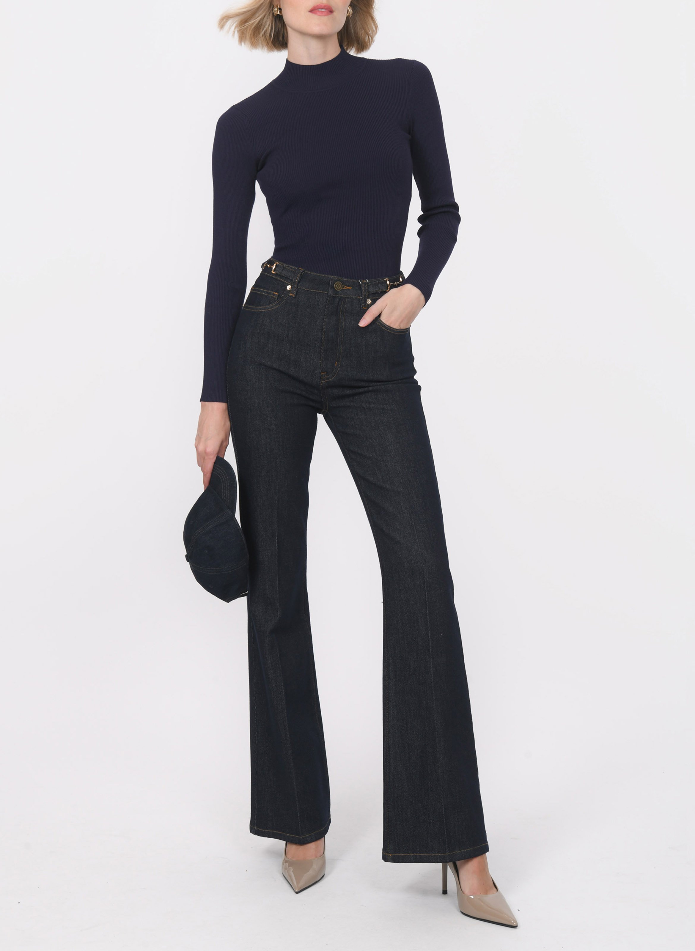 Pull col roulé  KOOKAI Bleu