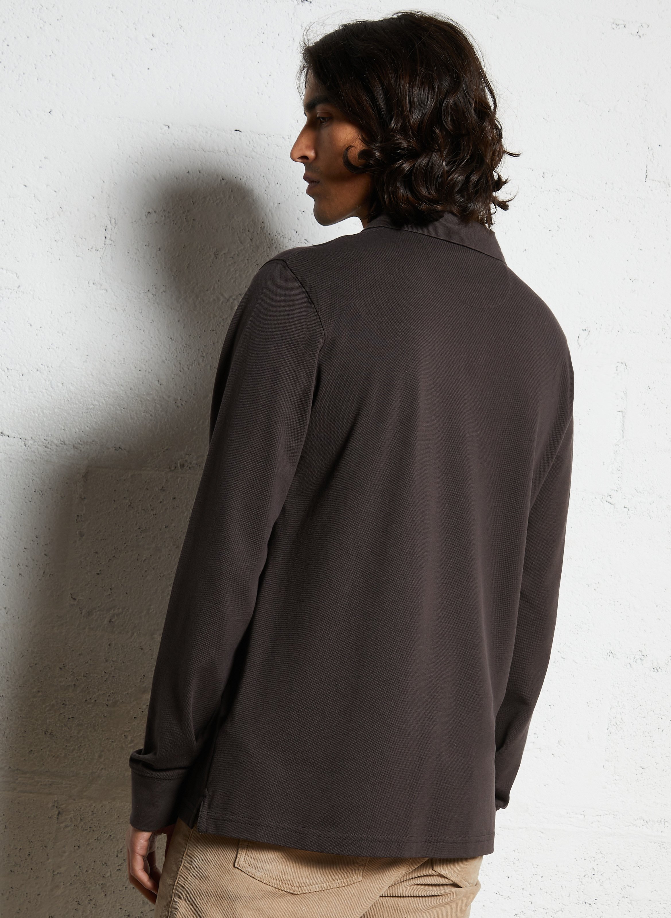 Polo droit en coton EDEN PARK Marron