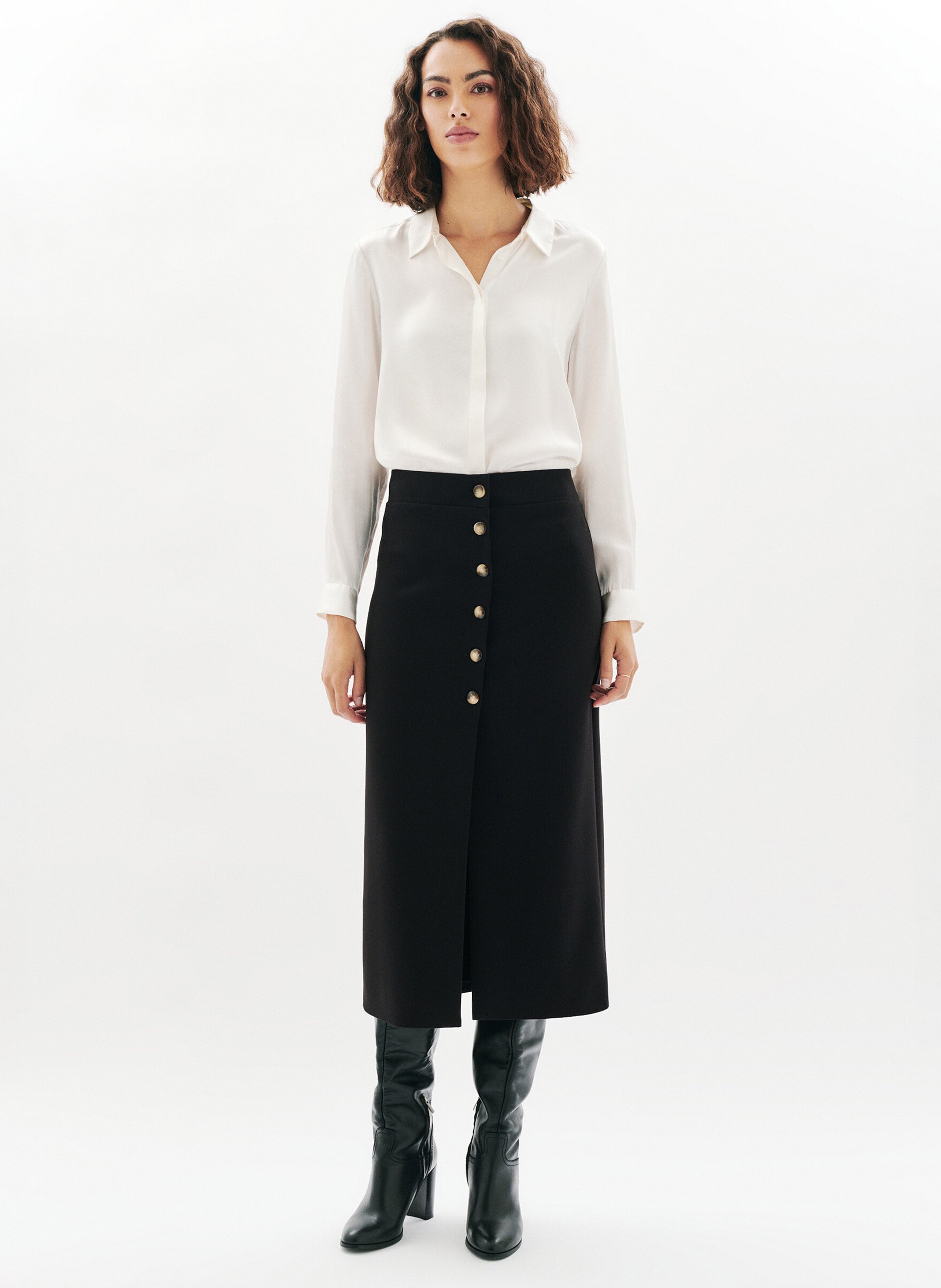 Midi skirt CAROLL Black