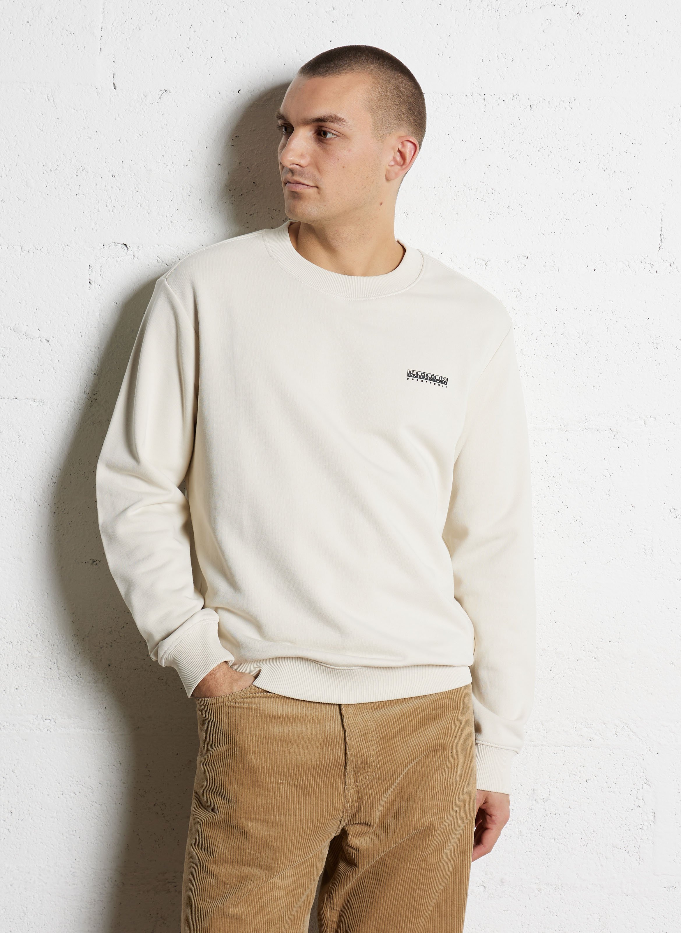 Sweat droit col rond en coton NAPAPIJRI