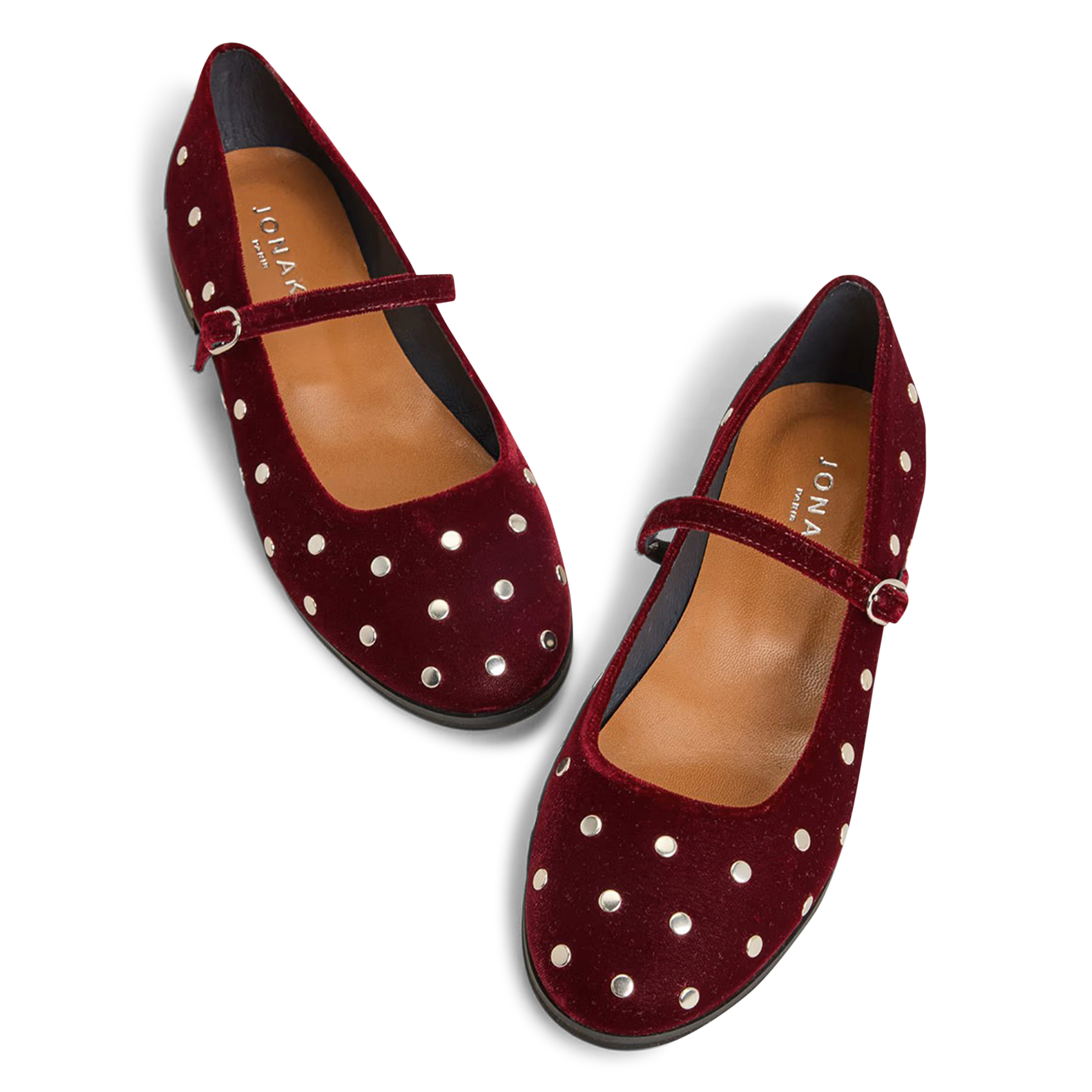 Velour ballet pumps JONAK Red