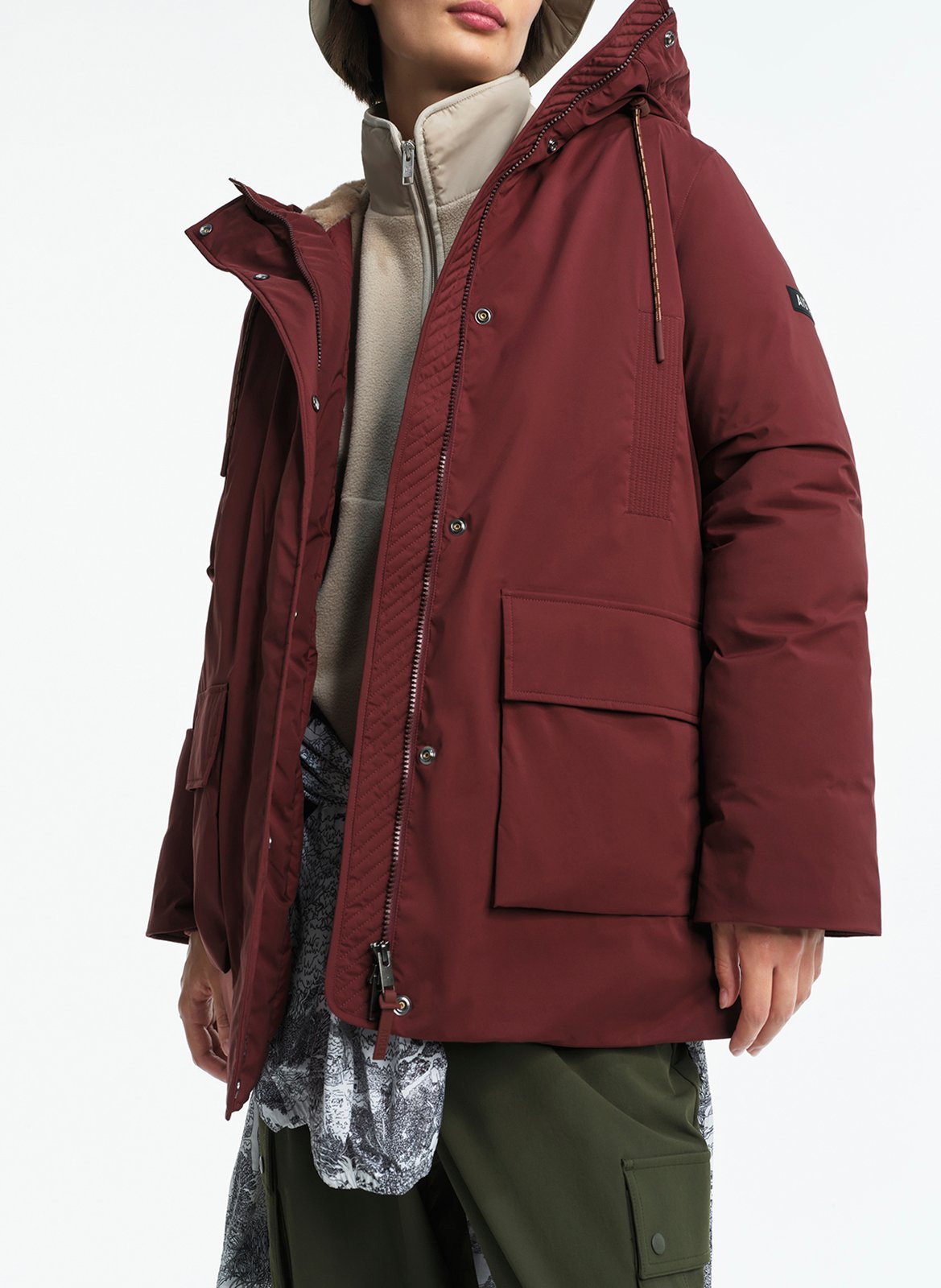 Fishtail lined parka AIGLE Red