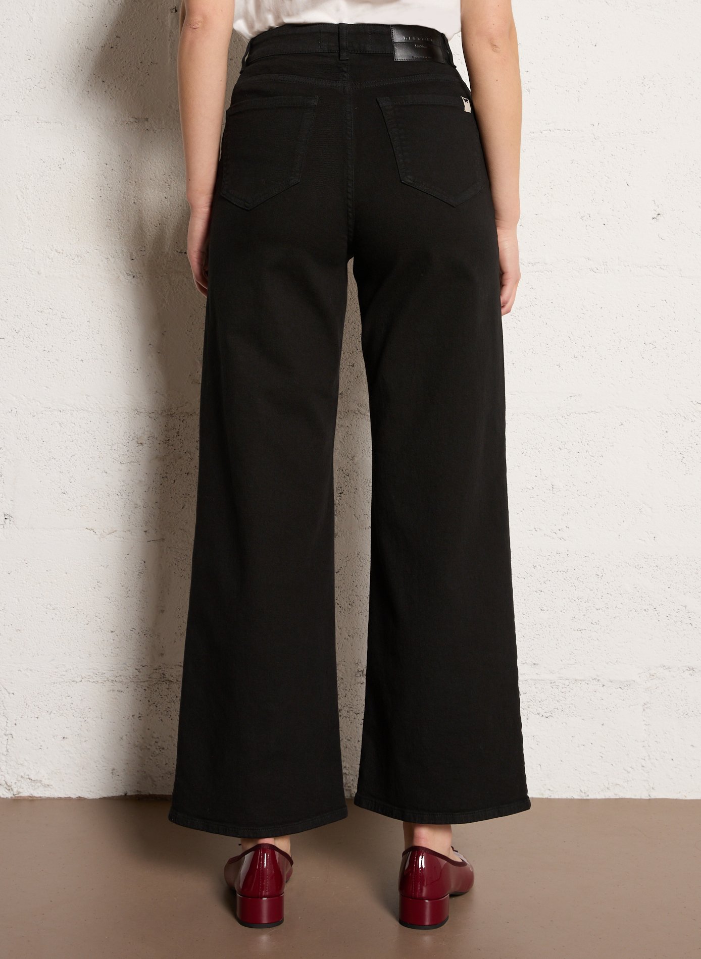 Straight cotton-blend pants MAX MARA WEEK END Black