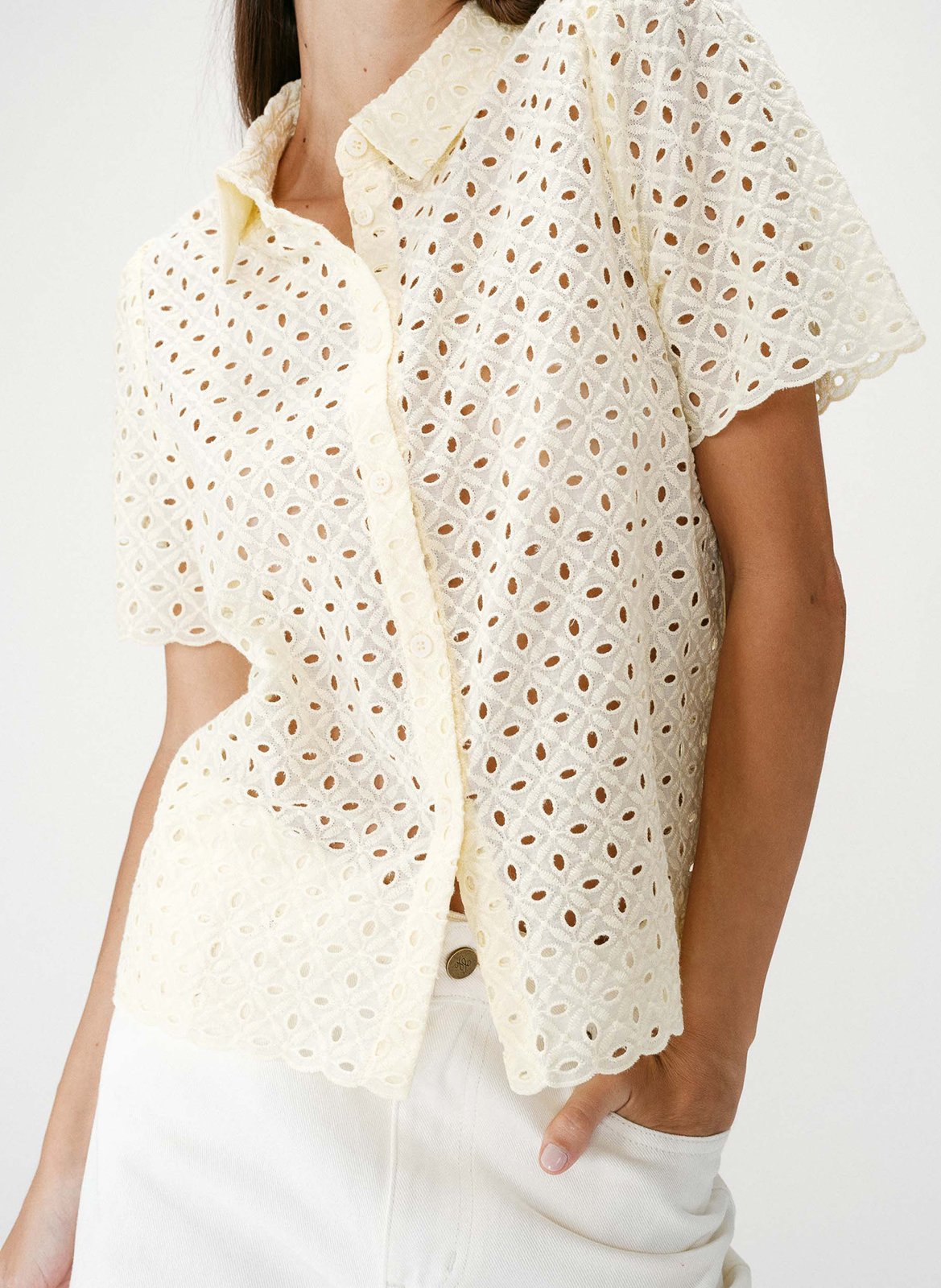 Chemise col classique en coton GRACE ET MILA