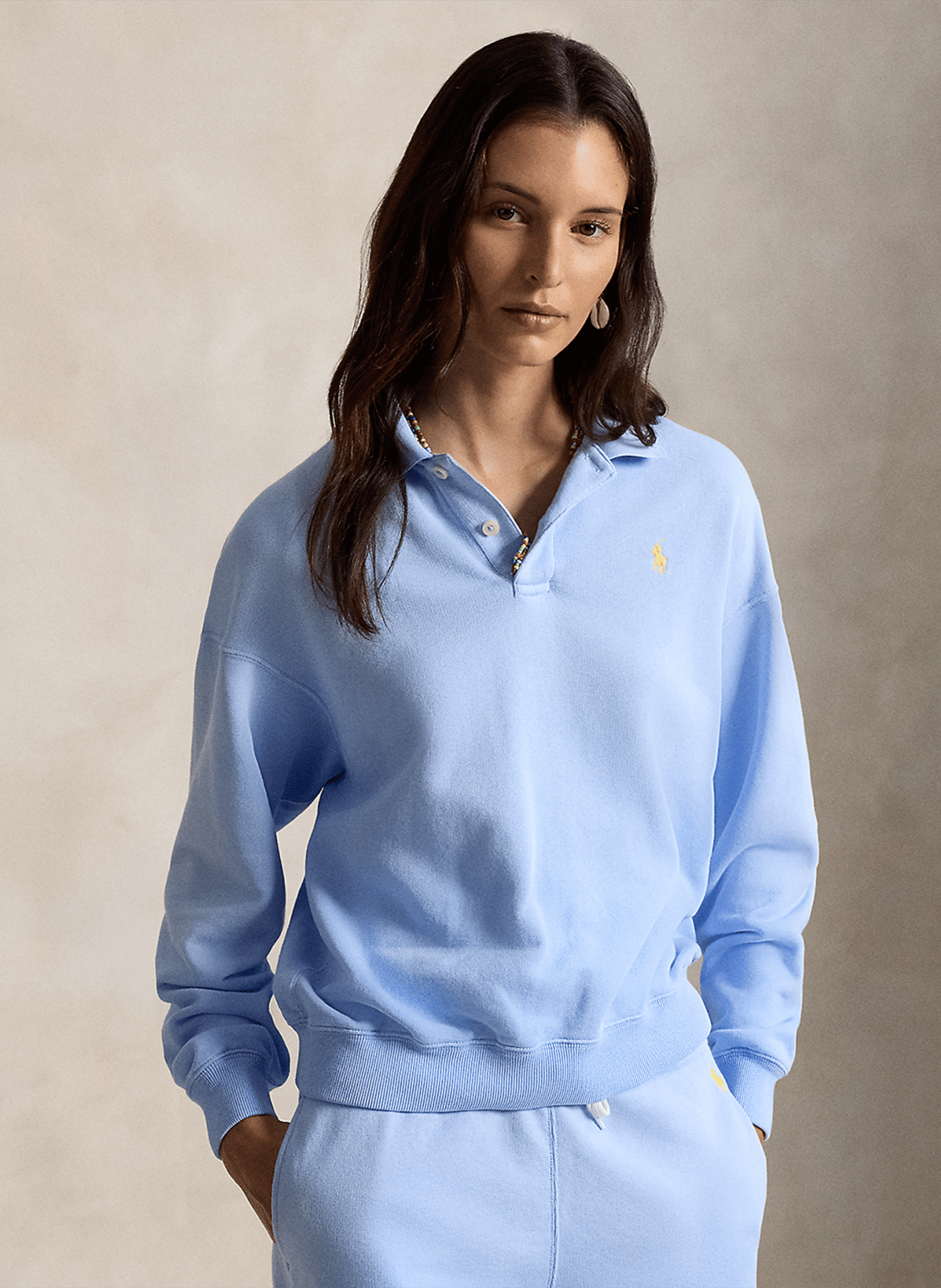 Camiseta polo lisa con logo POLO RALPH LAUREN Azul