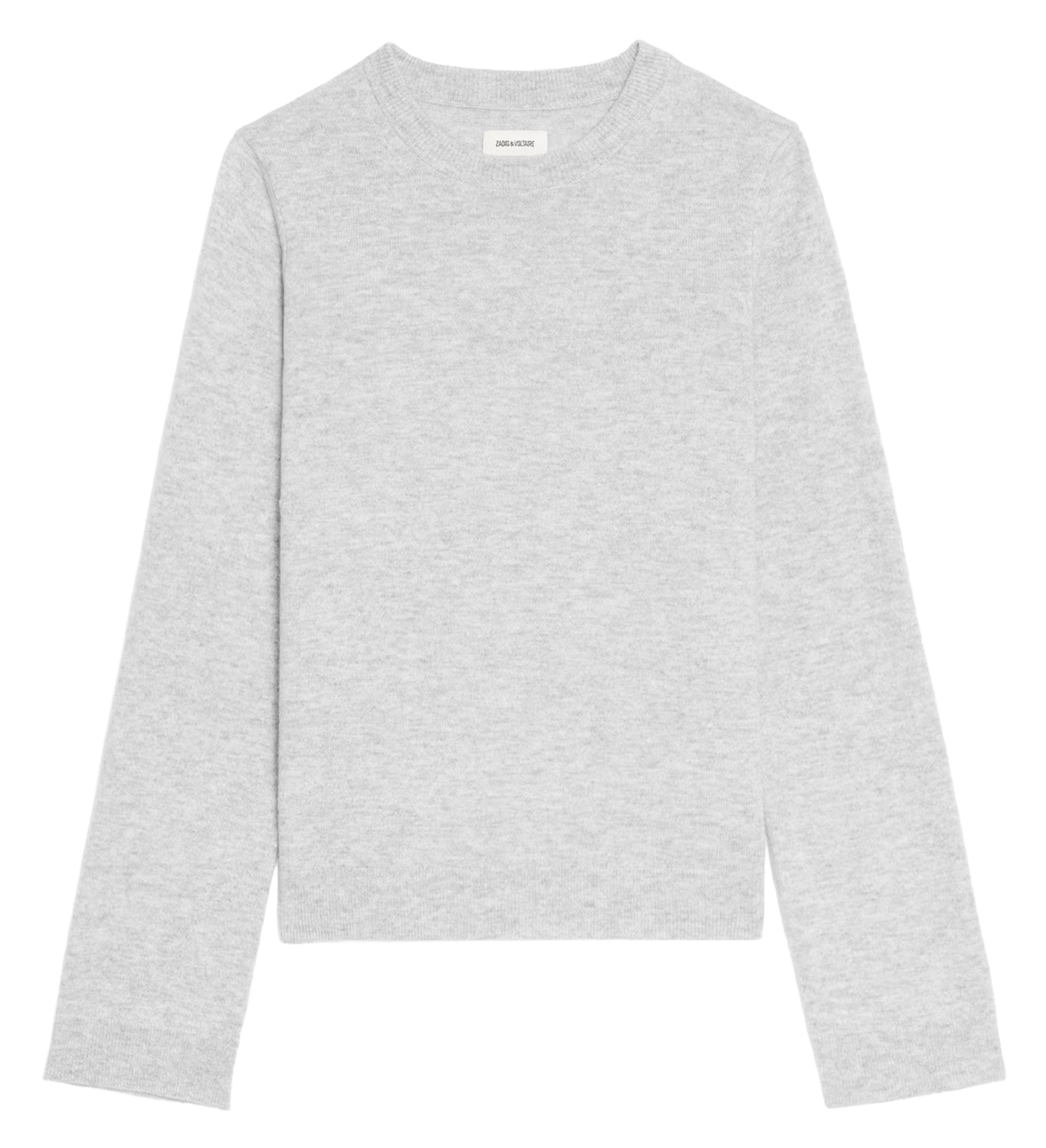 Pull col rond avec patchs en cuir ZADIG&VOLTAIRE Gris