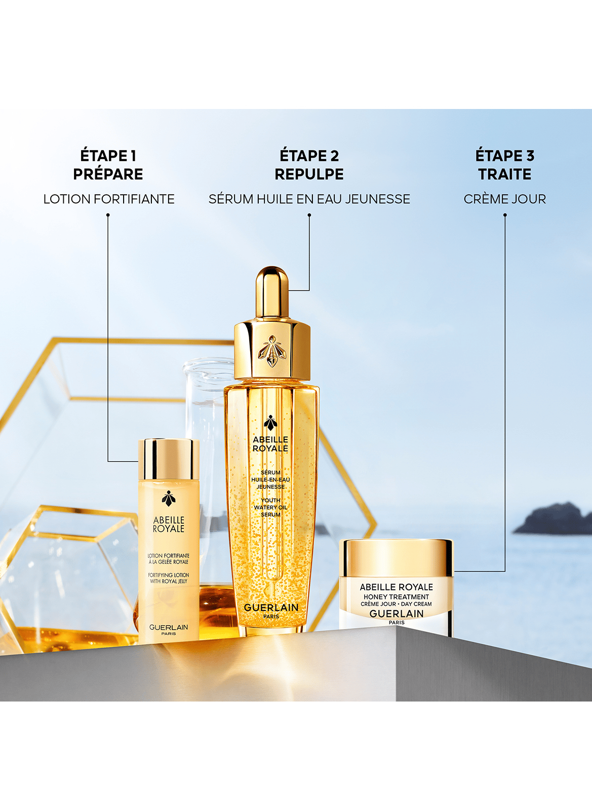 Programm Anti-Aging Jugendreparatur
Das Jugendreparatur Öl-in-Wasser Serum GUERLAIN No color