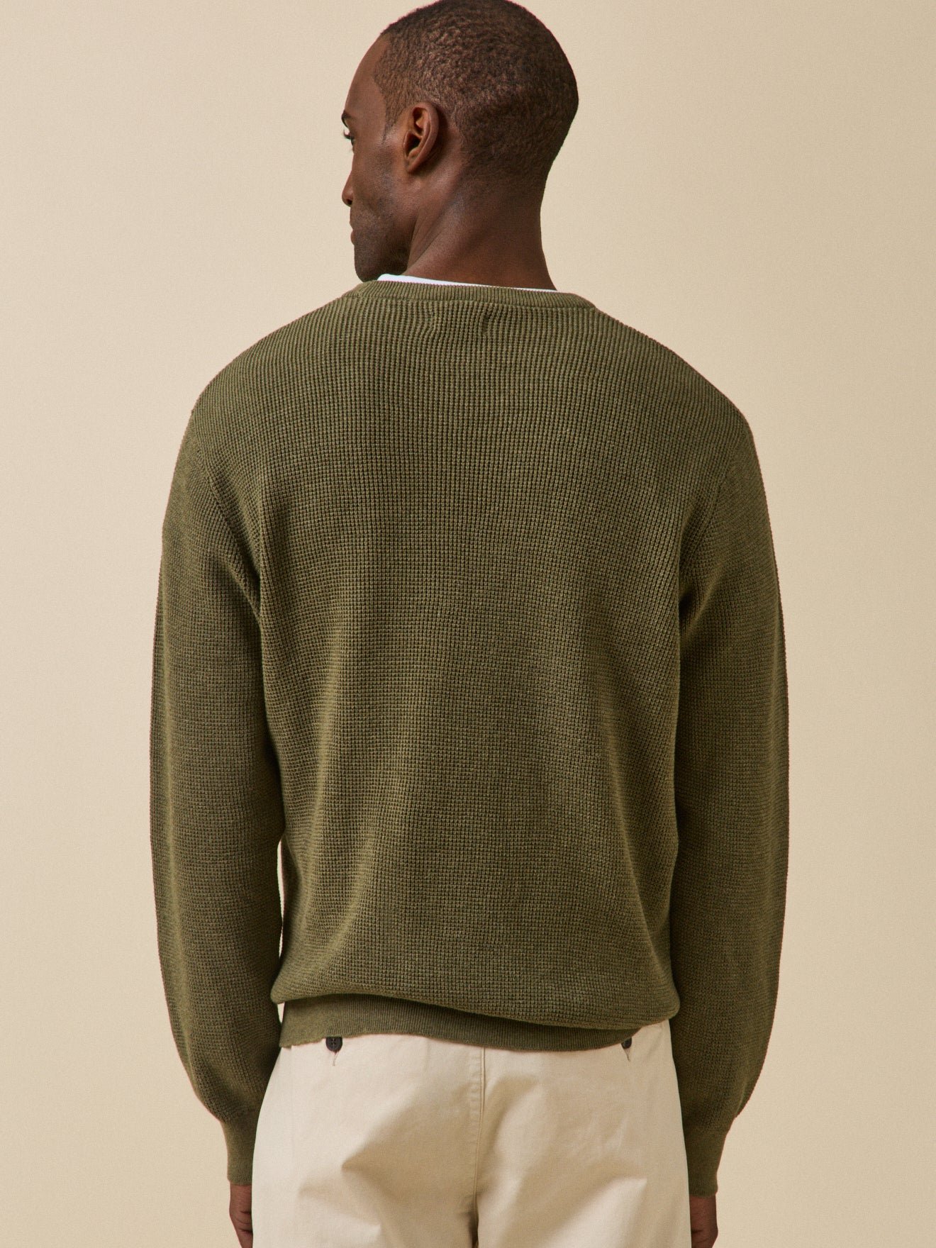 Pull  maille gaufrée CYRILLUS Vert