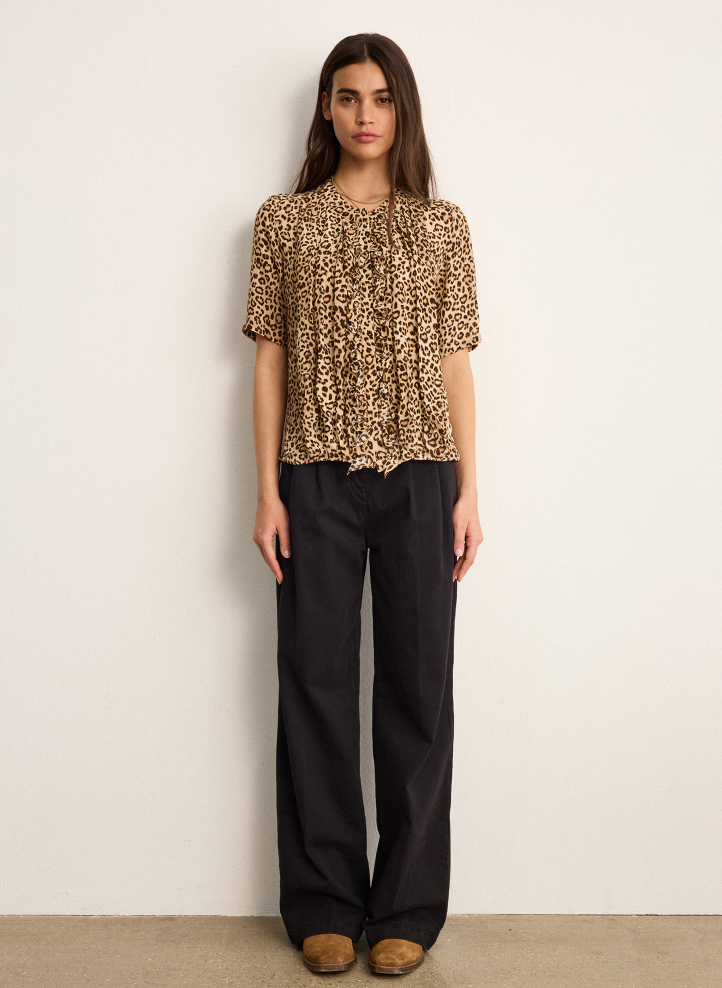 Top droit imprimé PABLO Beige