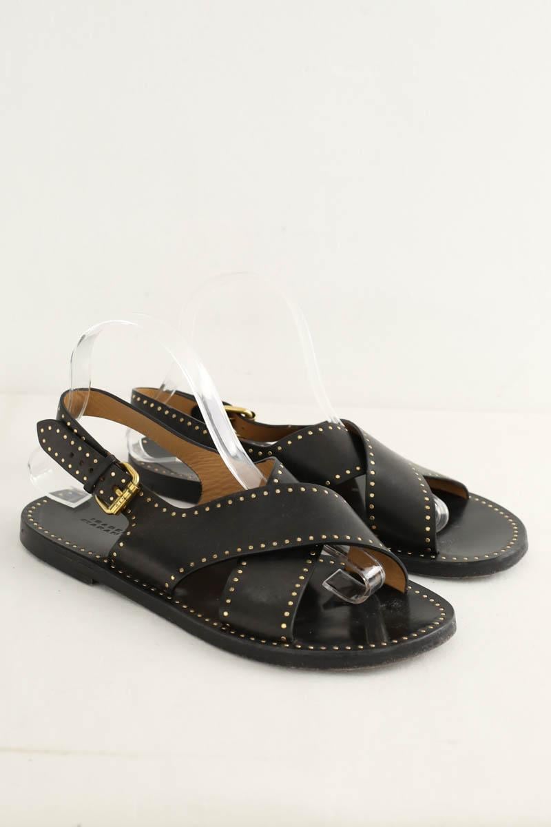 Faux leather sandals ISABEL MARANT - Seconde Main Black